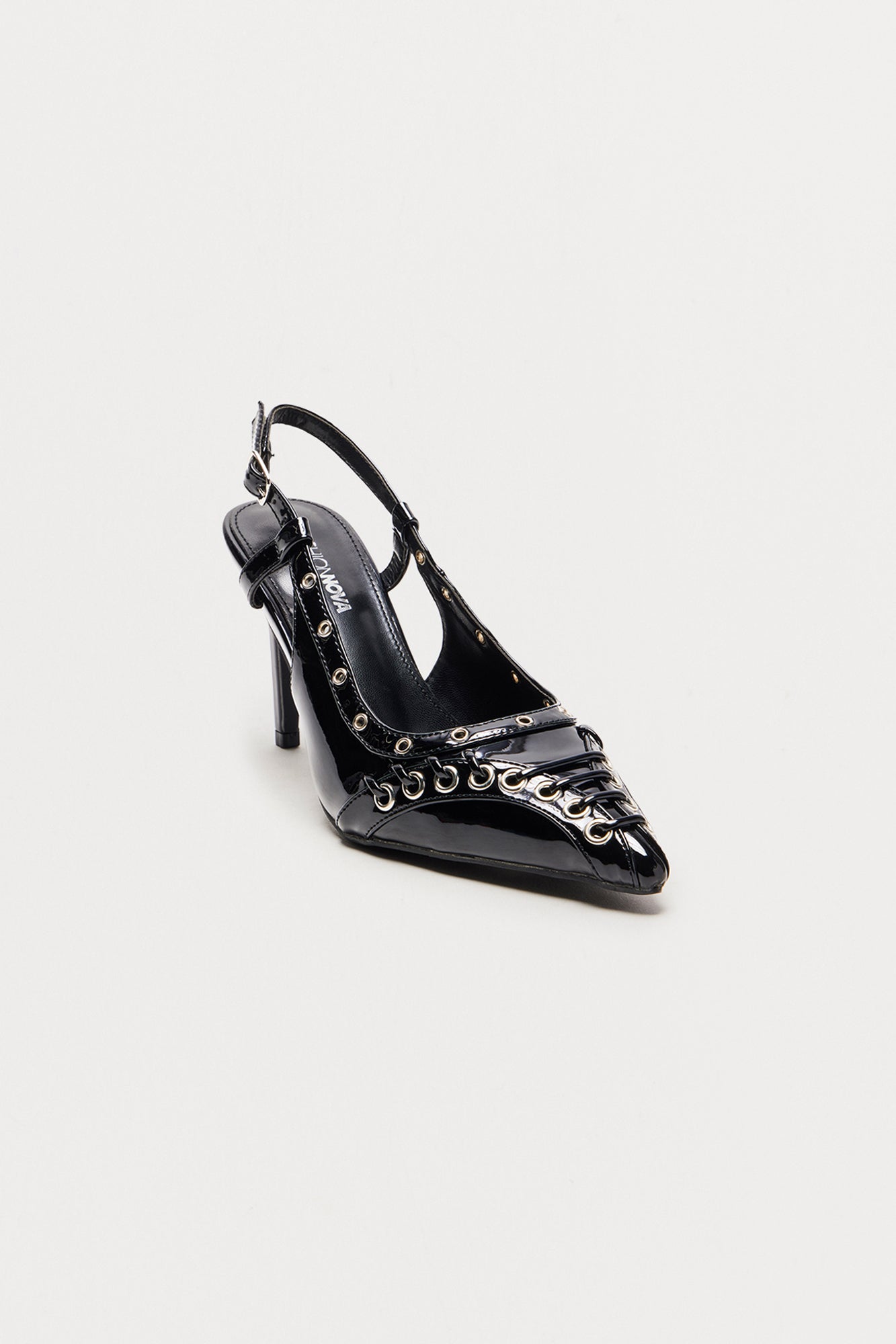 Rhett Grommet Slingback Pumps - Black