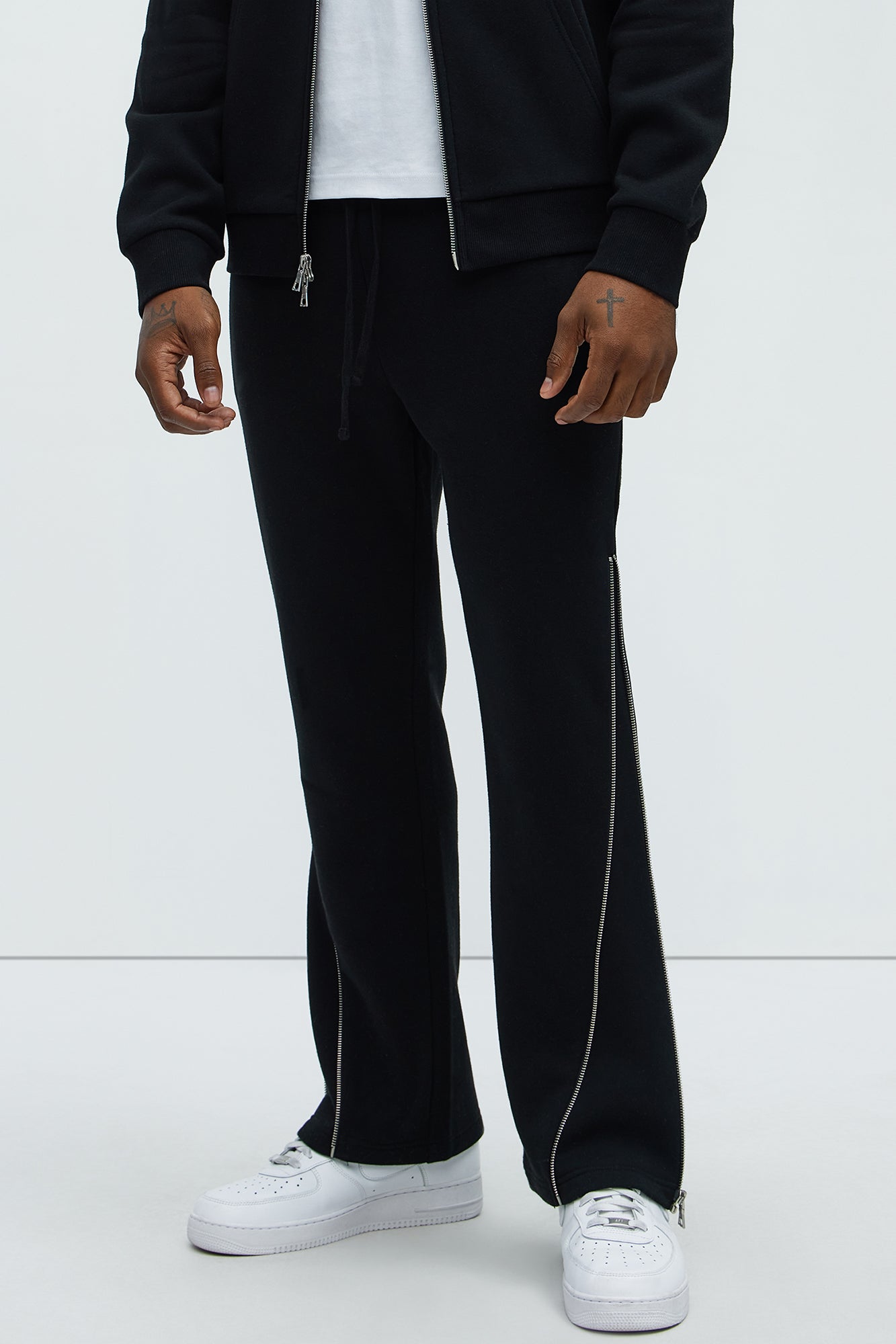 Tayson Stay Away Relaxed Flare Sweatpants - Black