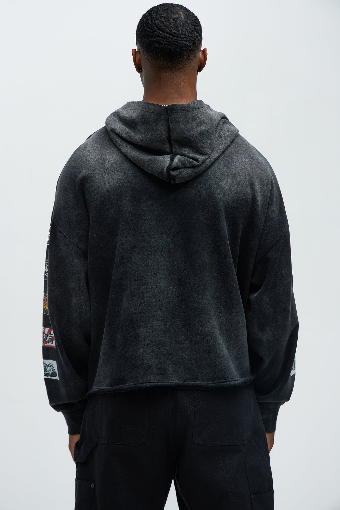 Tayson Speed Demons Boxy Hoodie - Black Wash