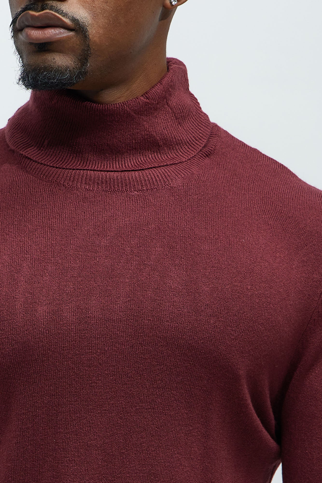 DeAngelo Turtleneck Sweater - Burgundy
