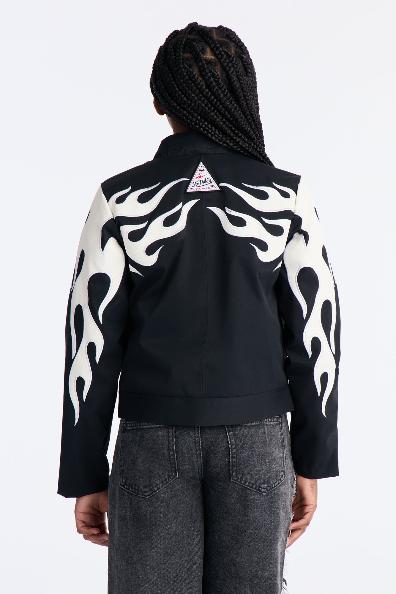 Mini Von Dutch Flames Moto Jacket - Black