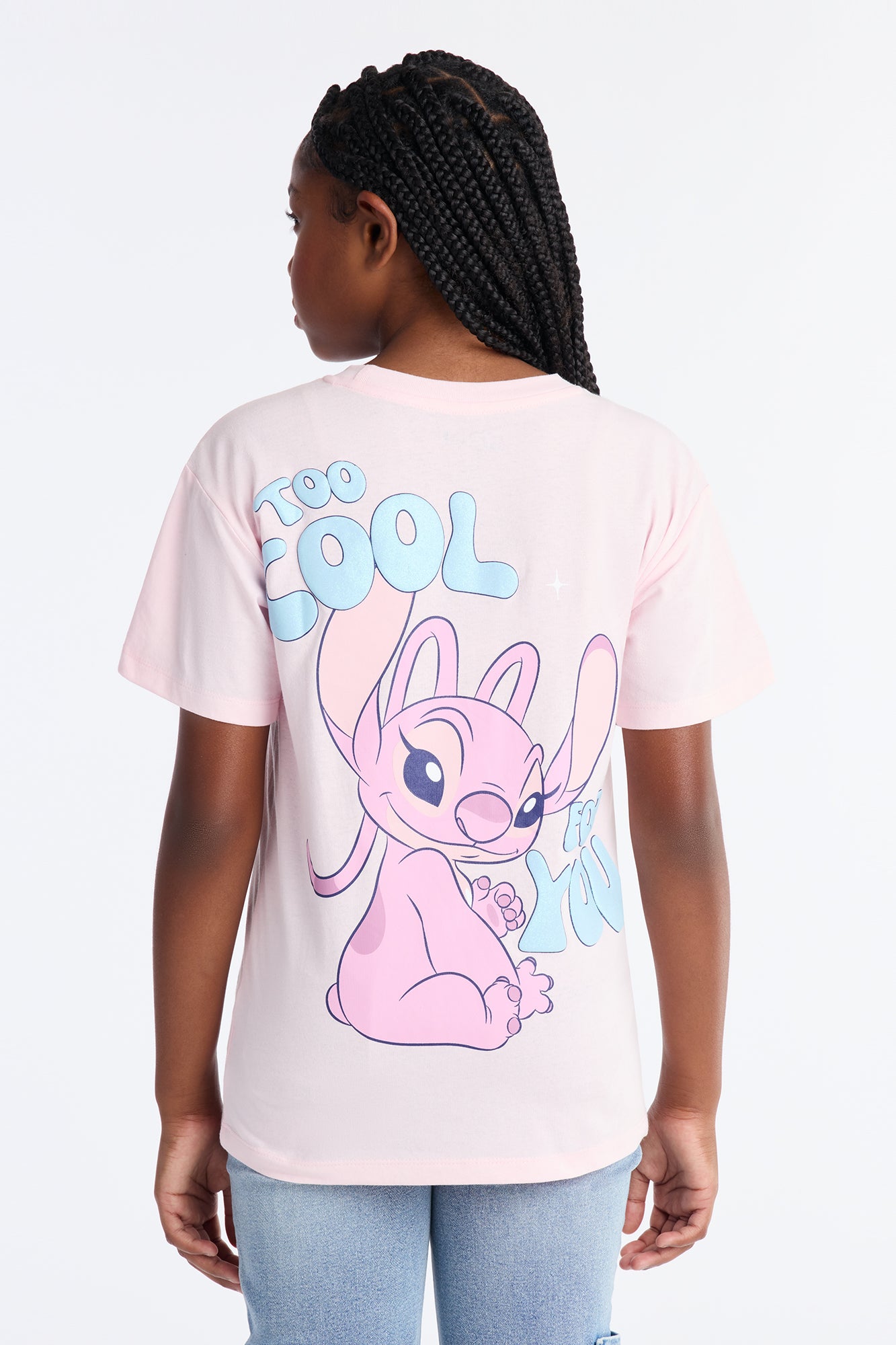 Mini Angel Trend Setter Short Sleeve Front/Back Tee - Light Pink