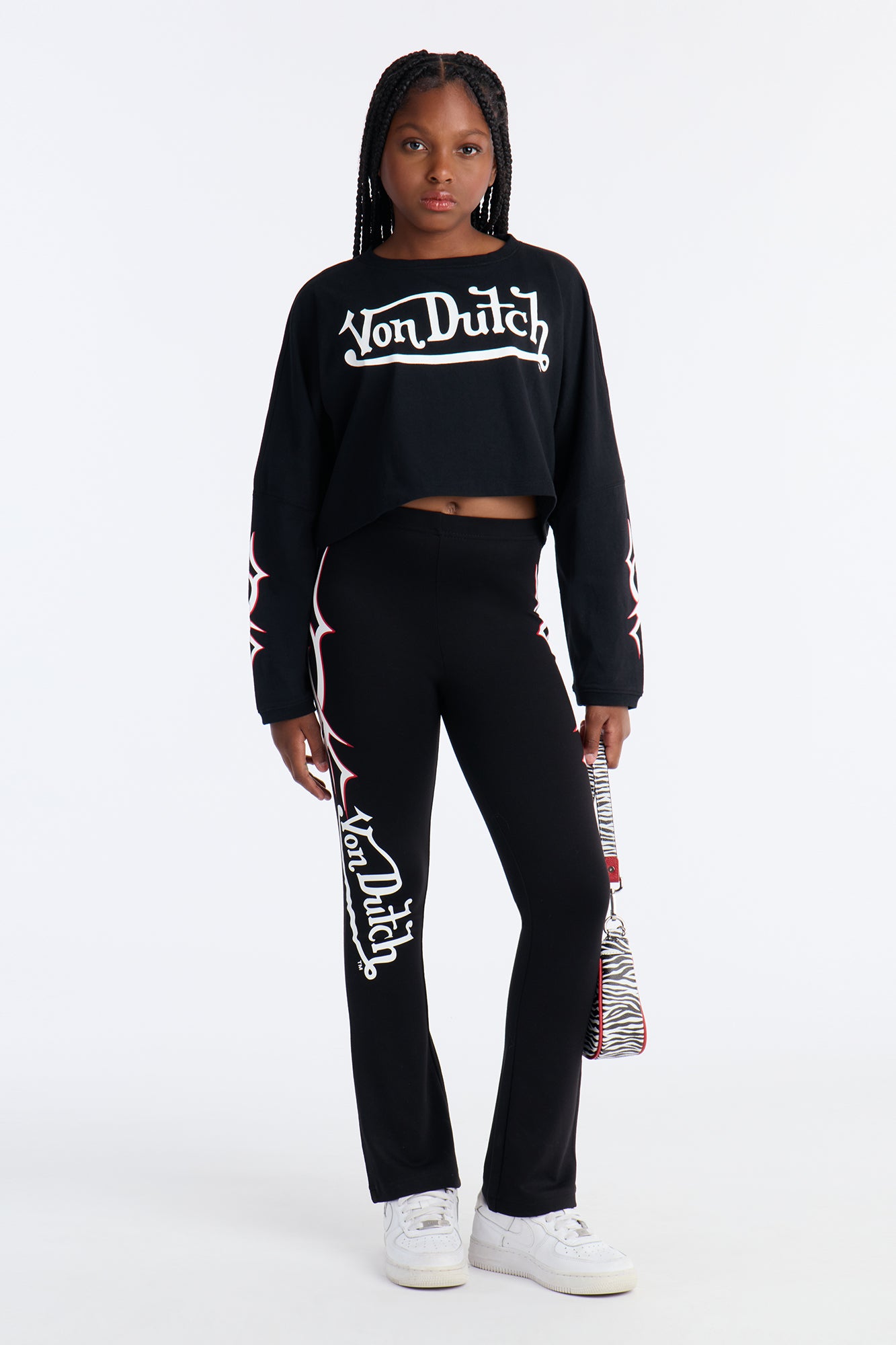 Mini Von Dutch Force Flared Pants - Black