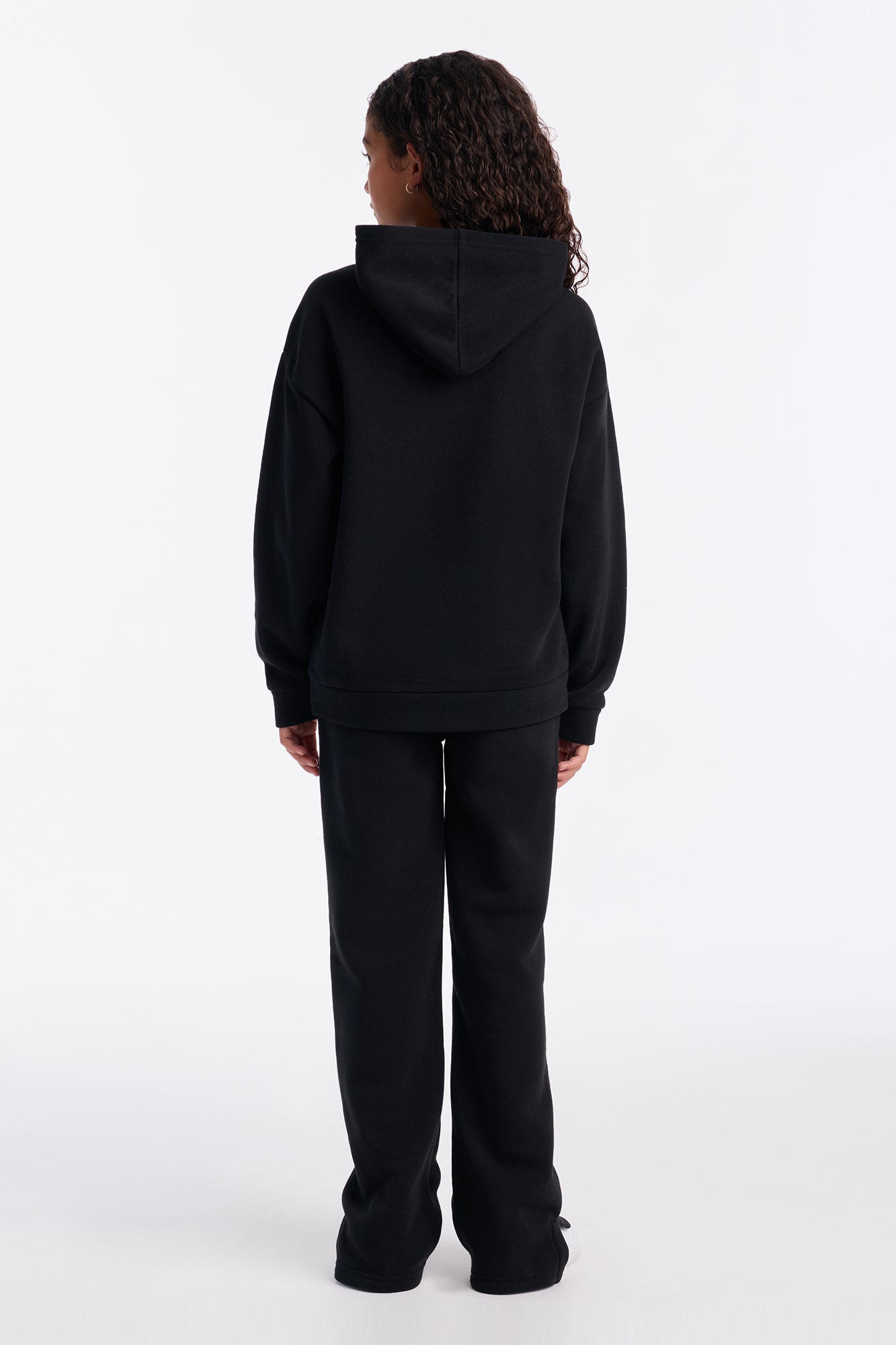 Mini Setting Intentions Fleece Sweatsuit Set - Black