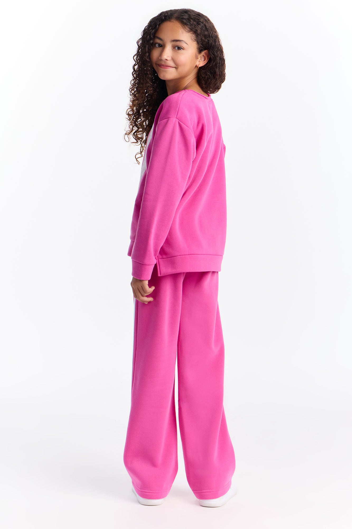 Mini Eighty Seven Fleece Pant Set - Pink