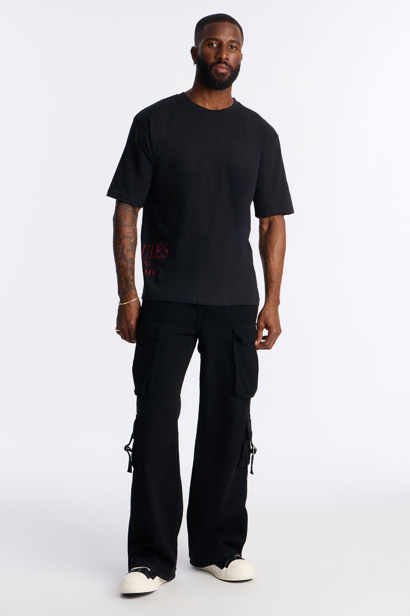 Money Talks Cash Rules Oversized Short Sleeve Tee - Black Wash