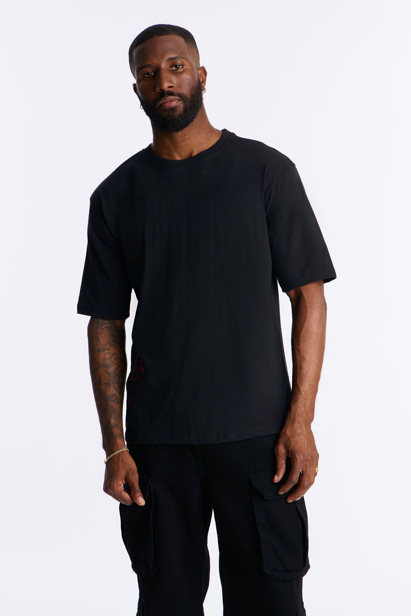 Money Talks Cash Rules Oversized Short Sleeve Tee - Black Wash