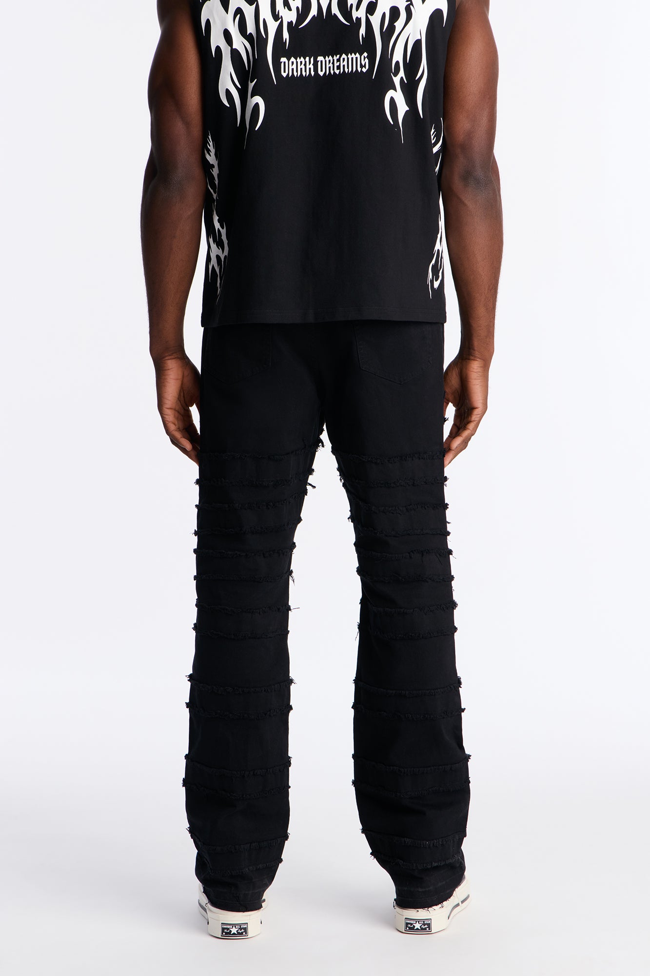 Stacked Slim Flared Tectonic Pant - Black Wash