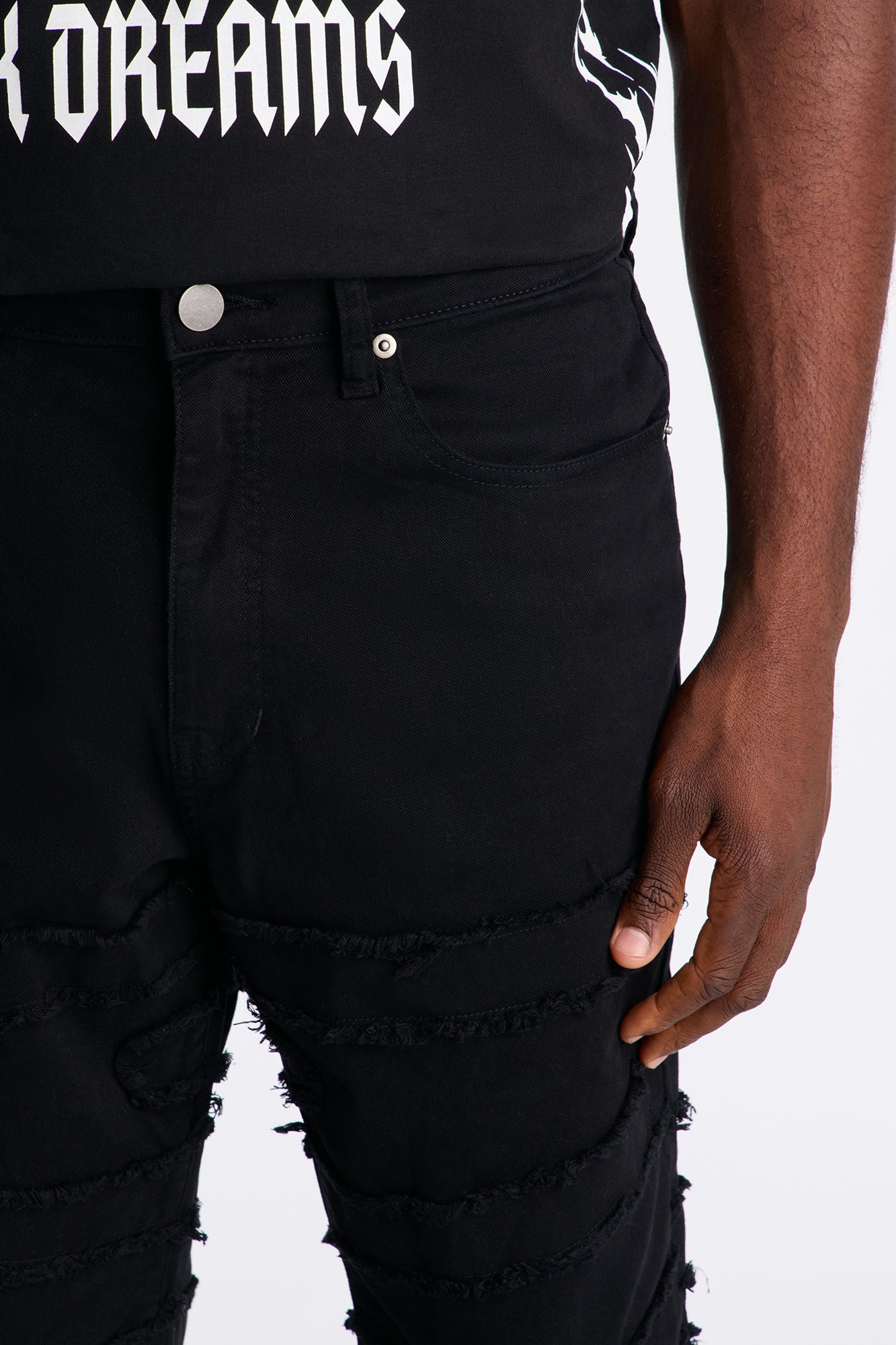 Stacked Slim Flared Tectonic Pant - Black Wash