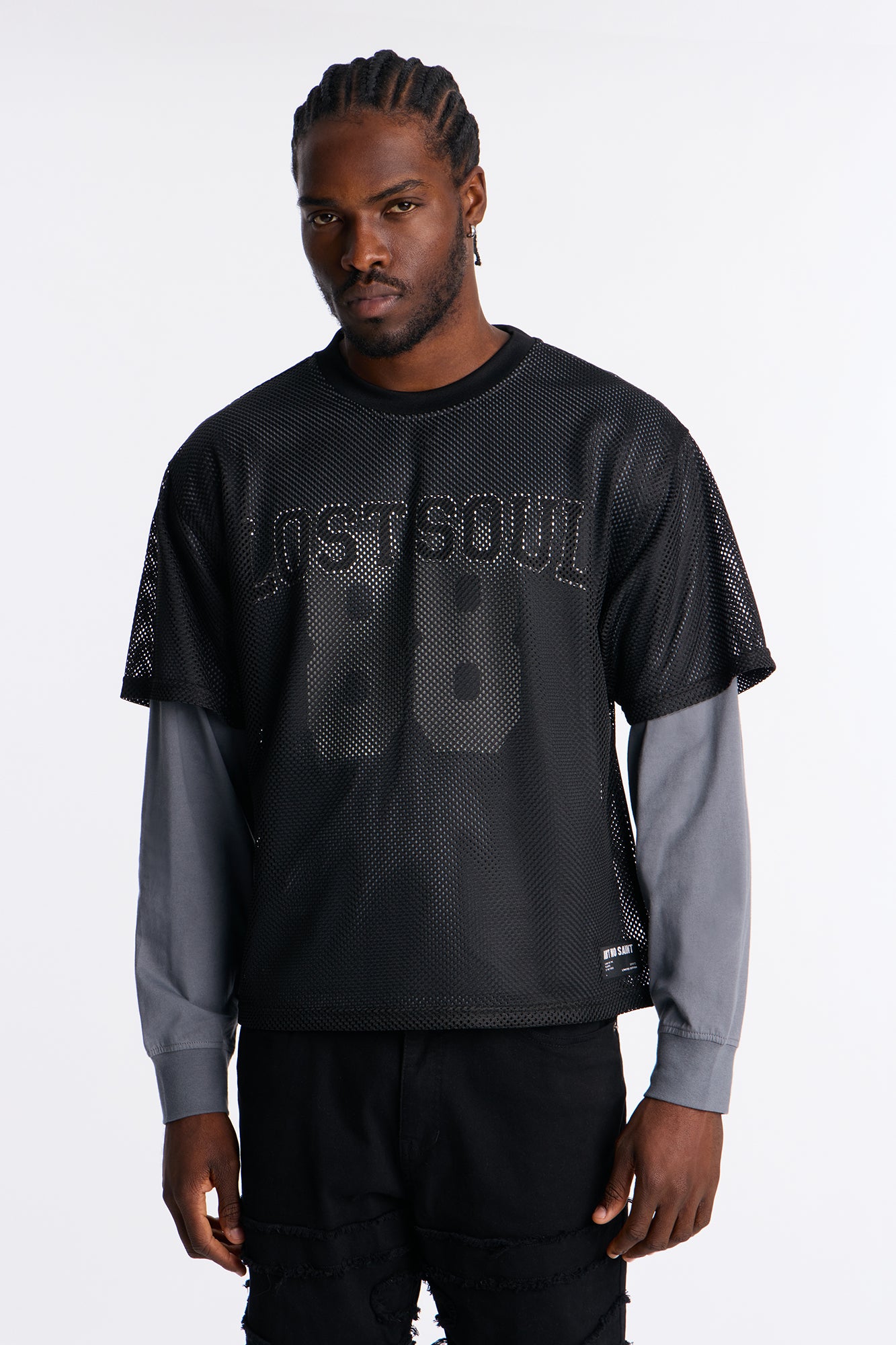 Lost 88 Layered Mesh Jersey - Dark Grey