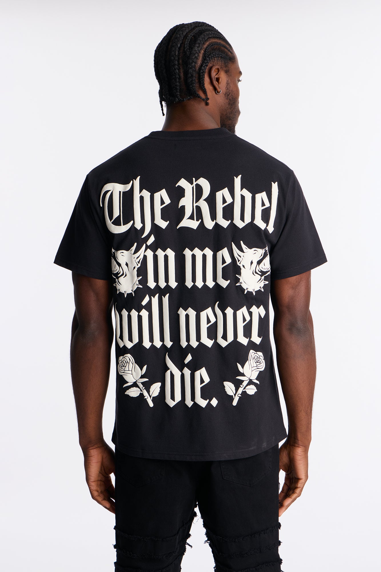 Rebellious Forever Short Sleeve Tee - Black