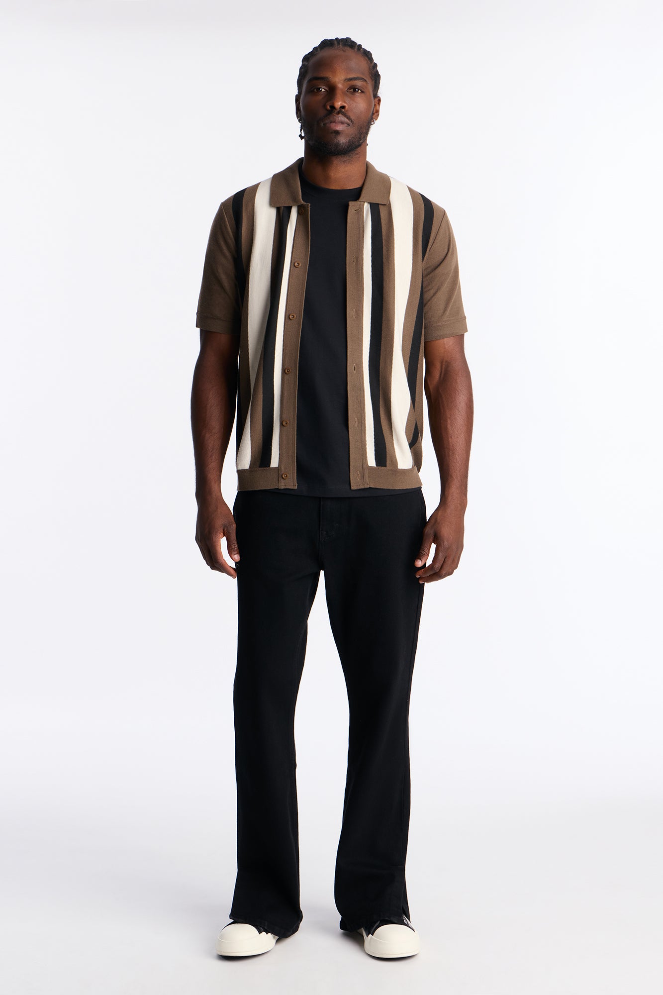 Sundown Lounge Button Up - Tan/Multi