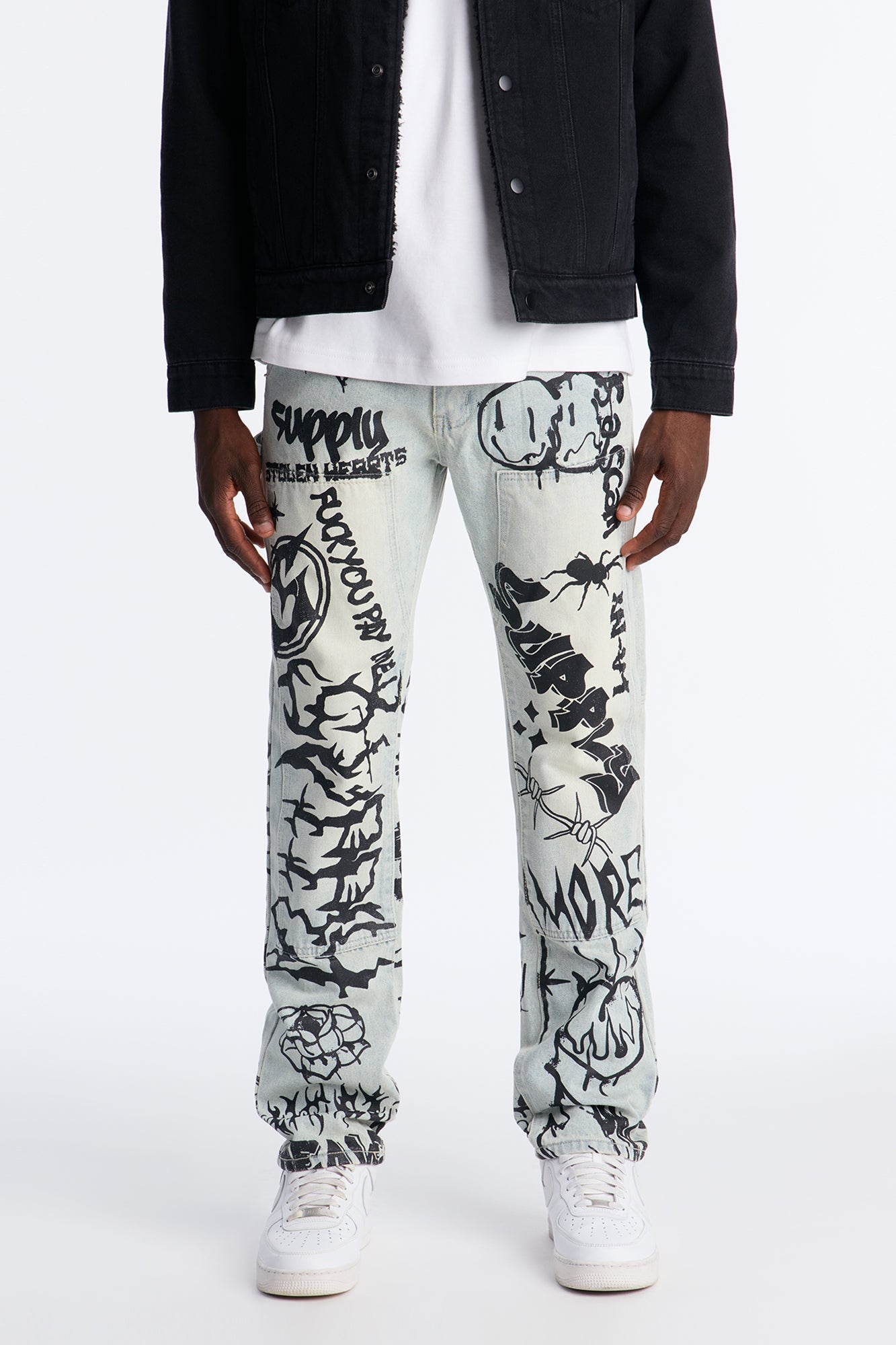 Straight Graffiti Street Ways Jean - Light Wash