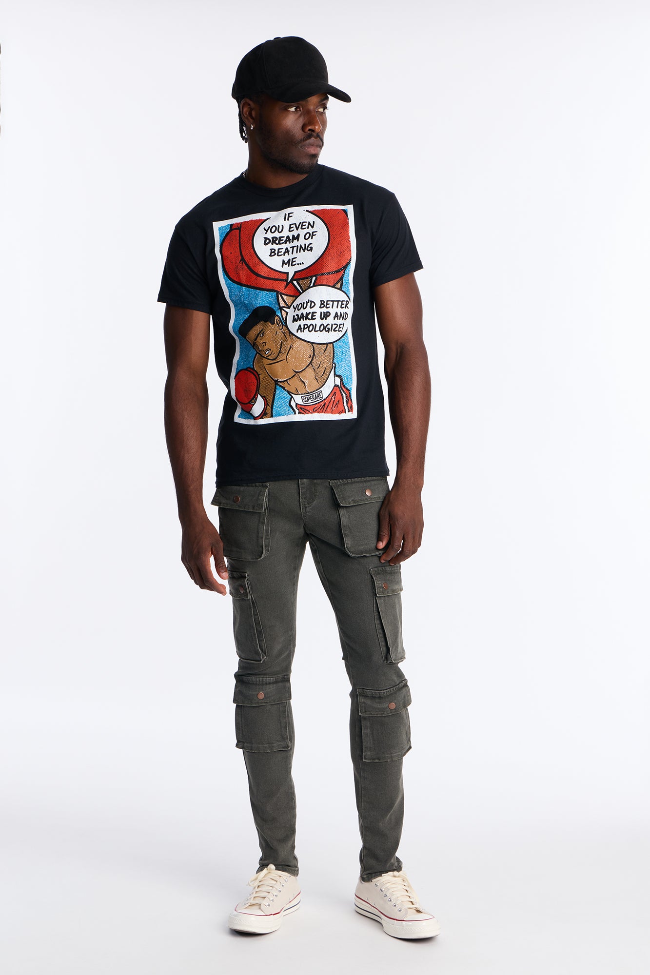 Stacked Skinny Back To Back Cargo Jean - Olive