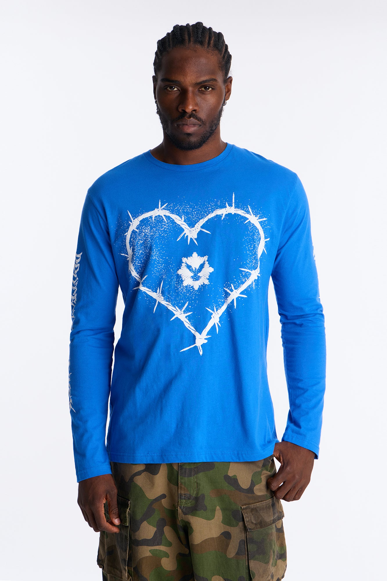 Embrace The Danger Oversized Long Sleeve Tee - Royal