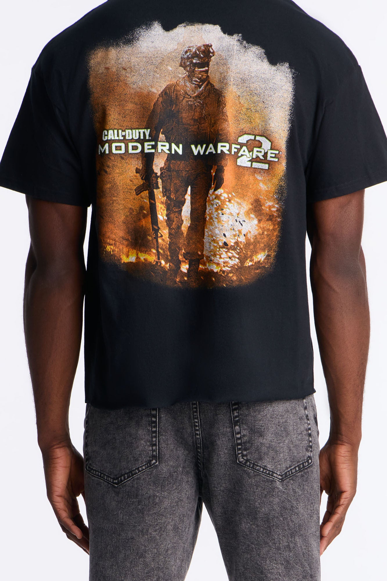 Call Of Duty Modern Warfare 2 Boxy Short Sleeve Tee - Black