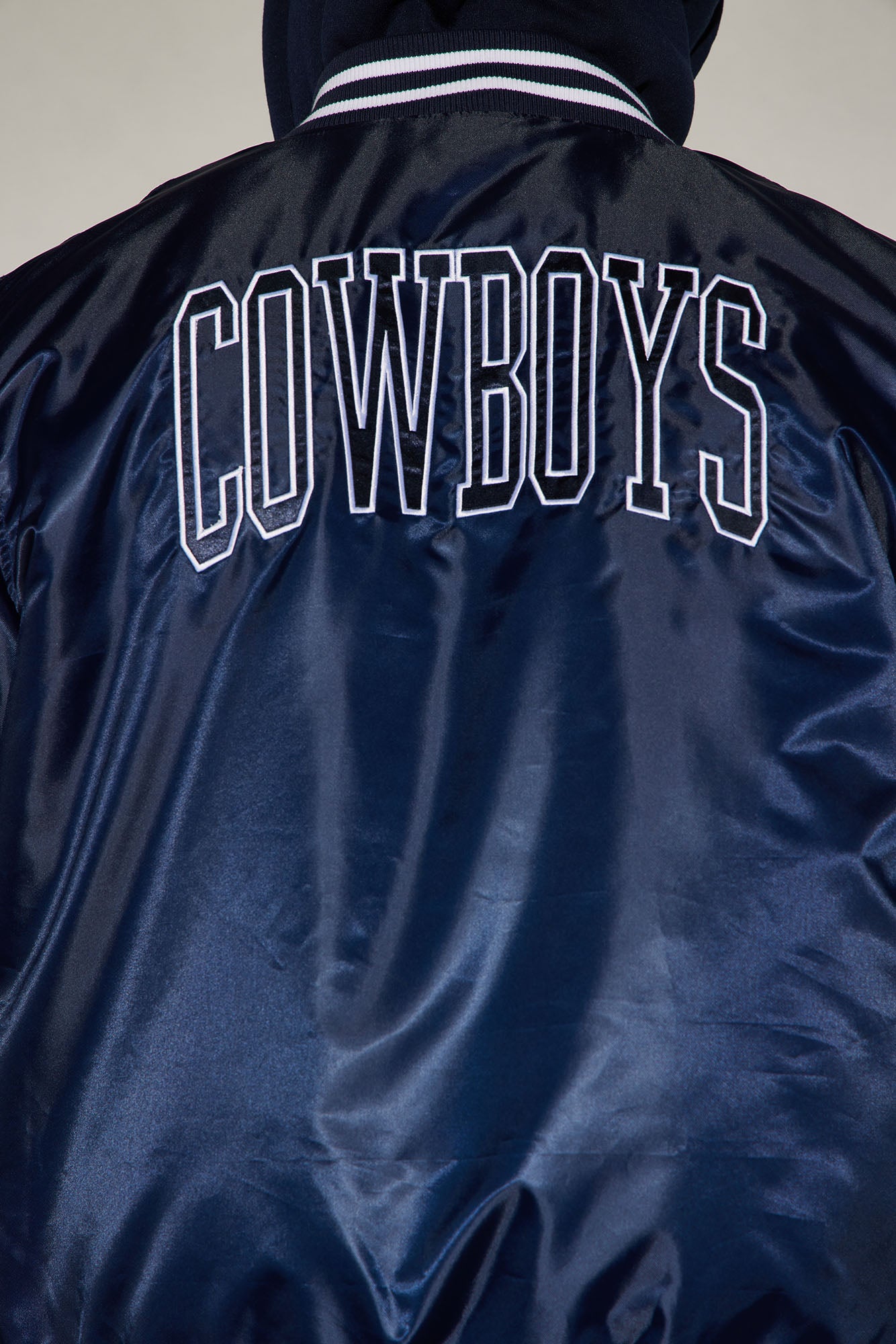 Cowboys Hooded Bomber Jacket - Navy