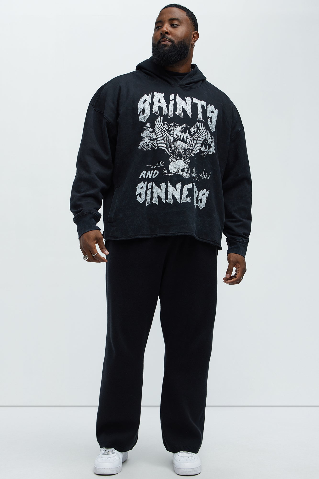 Saints And Sinners Lifecycle Oversized Hoodie - Black
