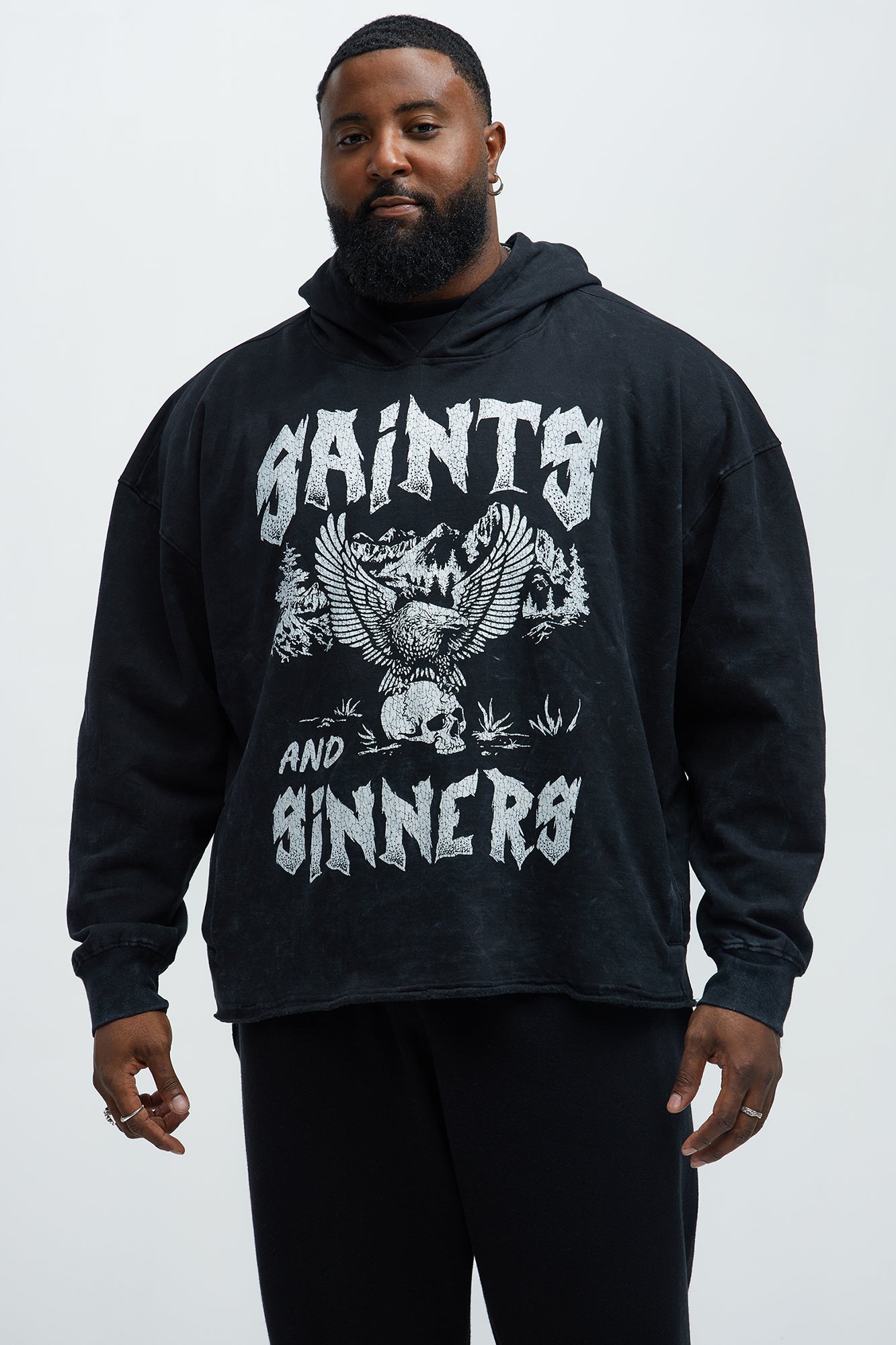 Saints And Sinners Lifecycle Oversized Hoodie - Black