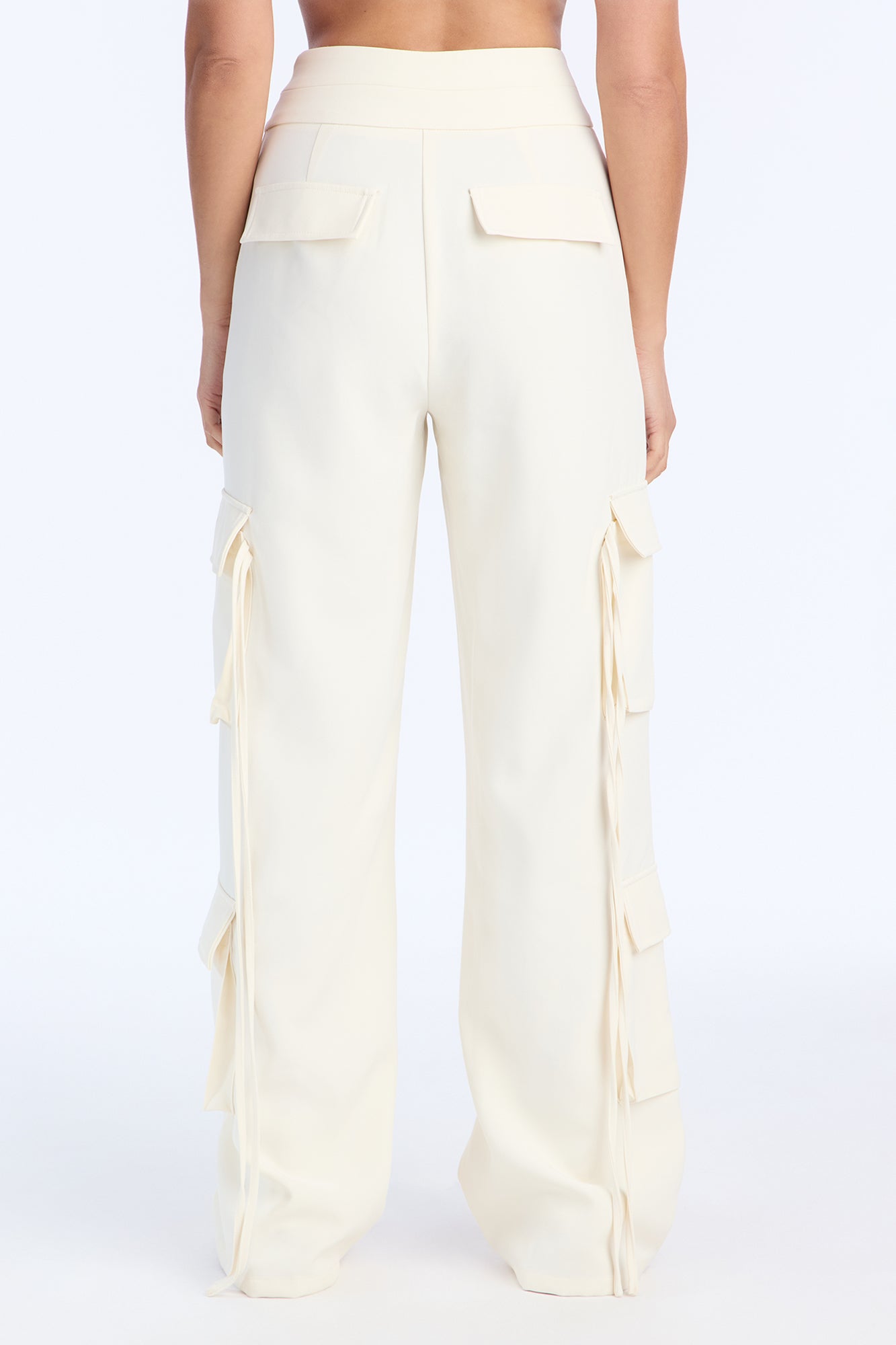 Morgan V Waist Cargo Pants 33 - Ivory