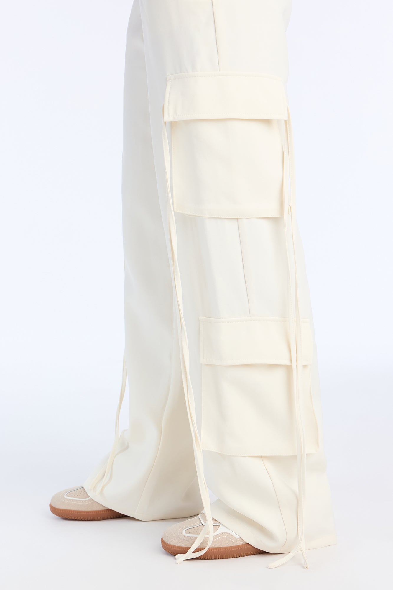 Morgan V Waist Cargo Pants 33 - Ivory