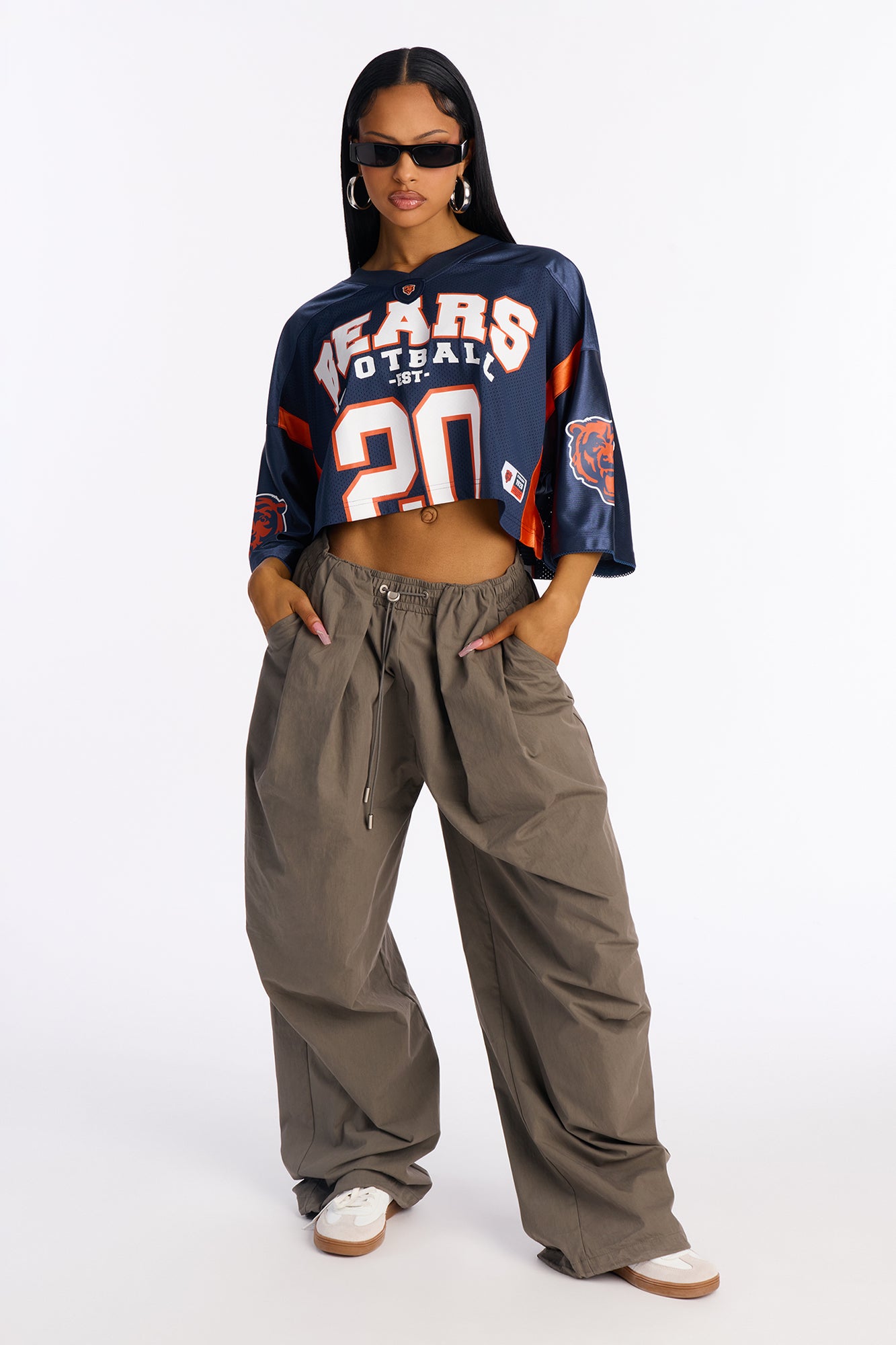 NFL Bears Cropped Top - Navy