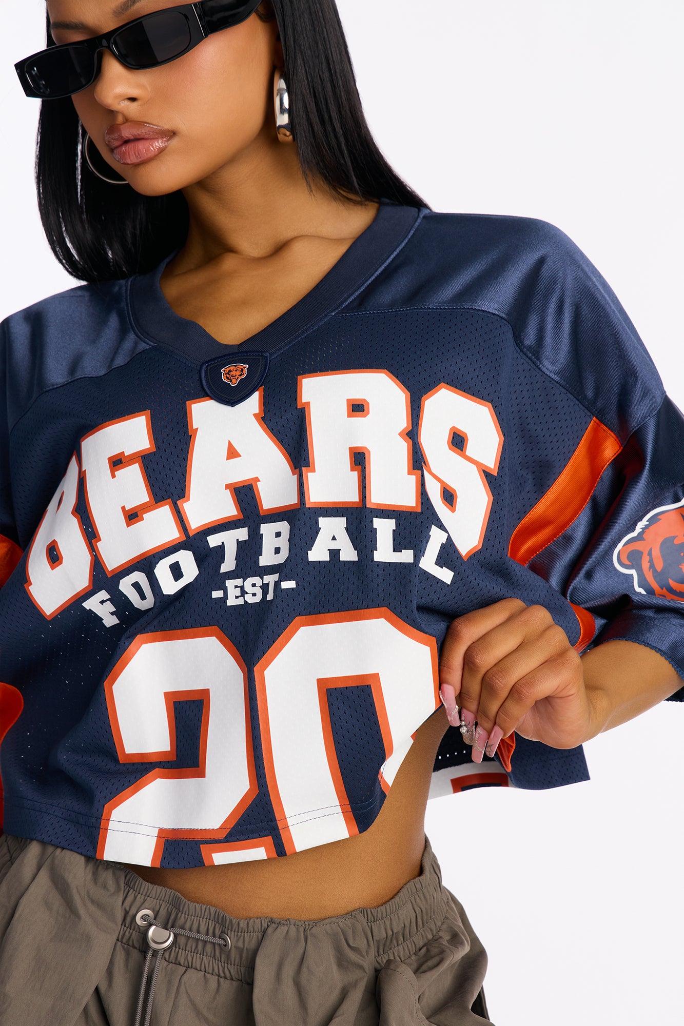 NFL Bears Cropped Top - Navy