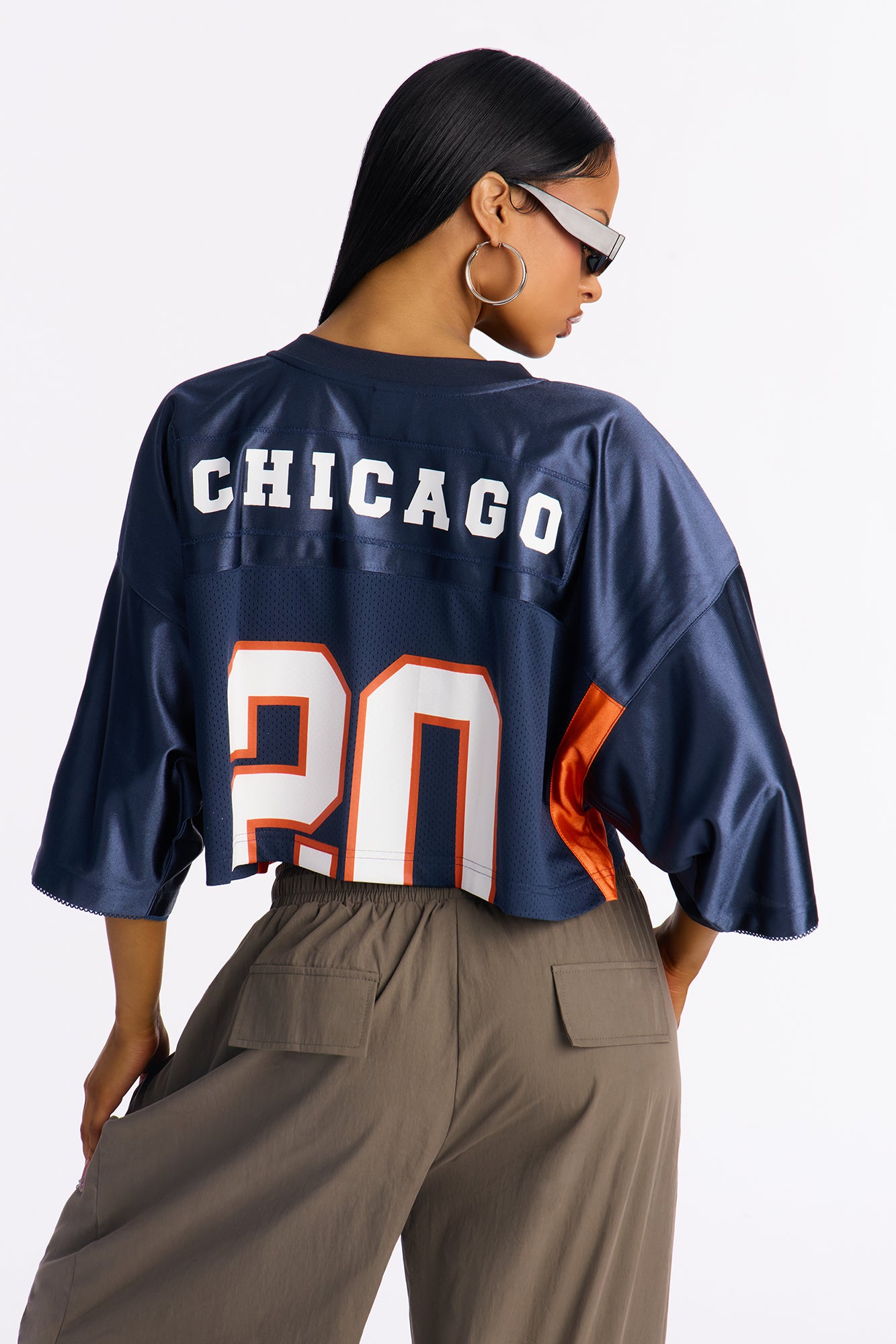 NFL Bears Cropped Top - Navy