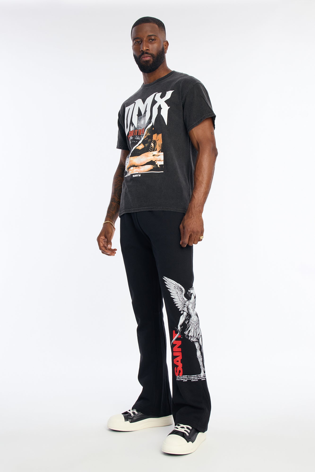 Saint Or Sinner Flared Sweatpants - Black