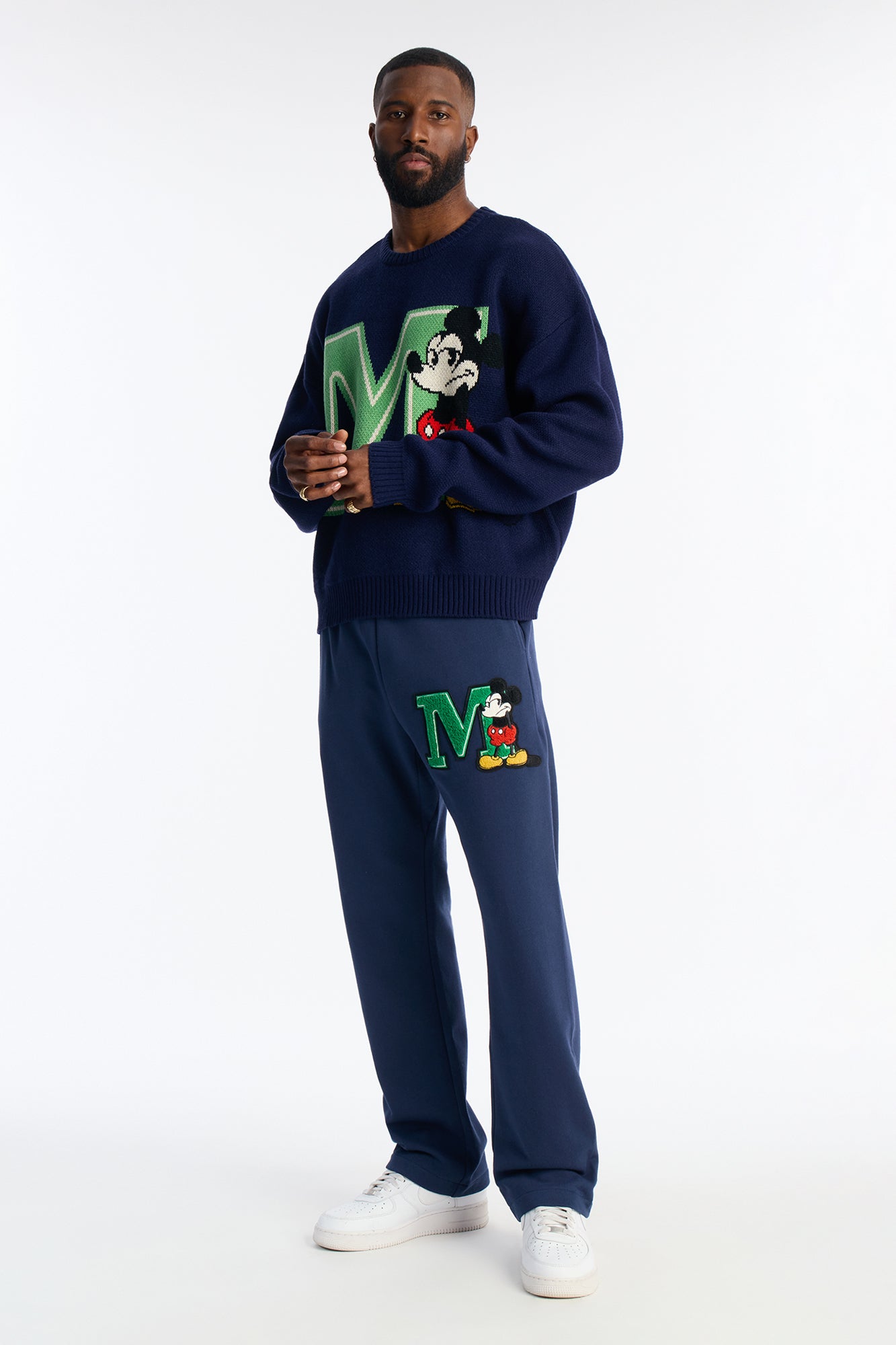 Disney Mr Mickey Patch Sweatpants - Navy