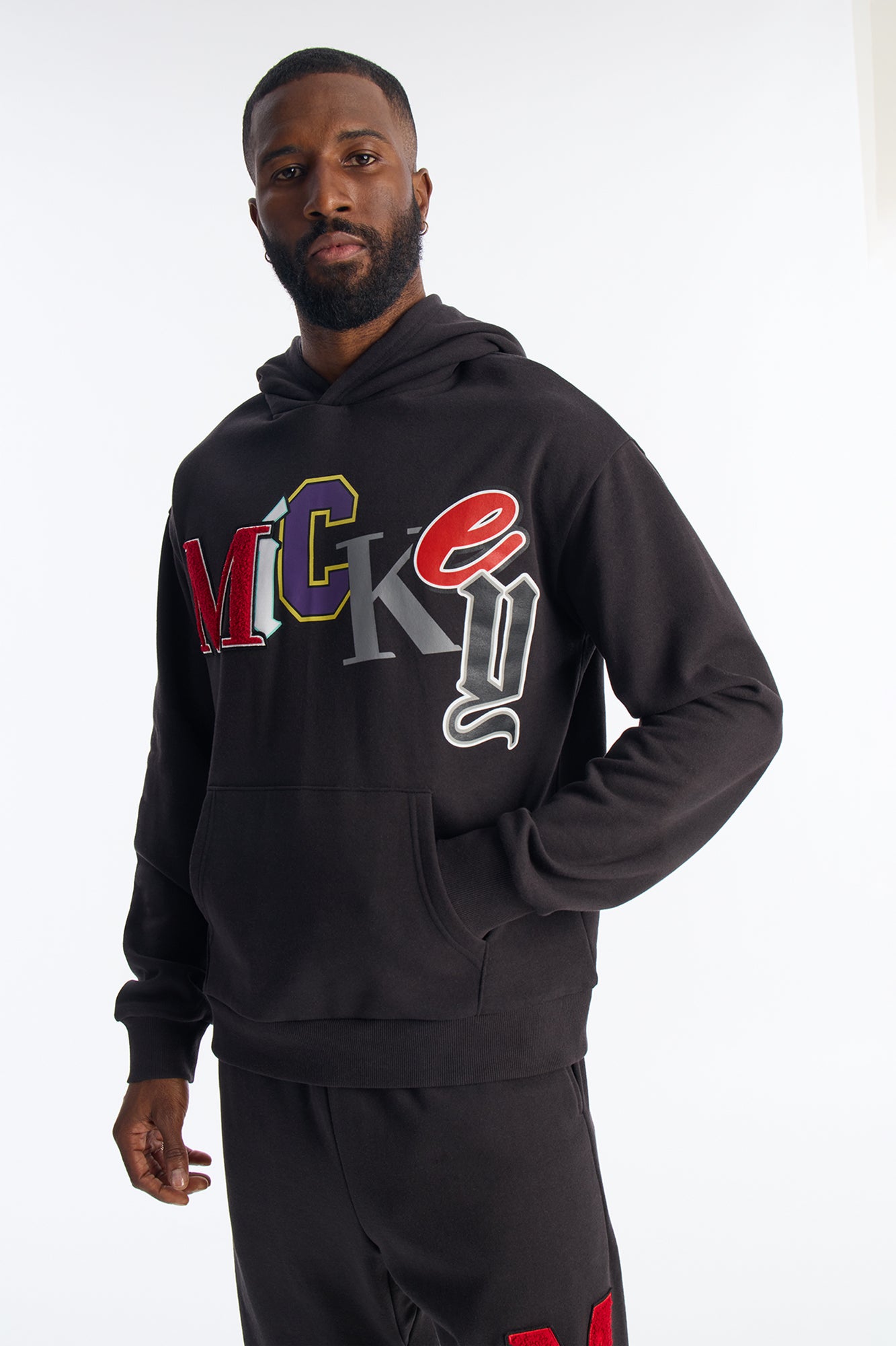 Disney Mickey Patch Hoodie - Black Wash