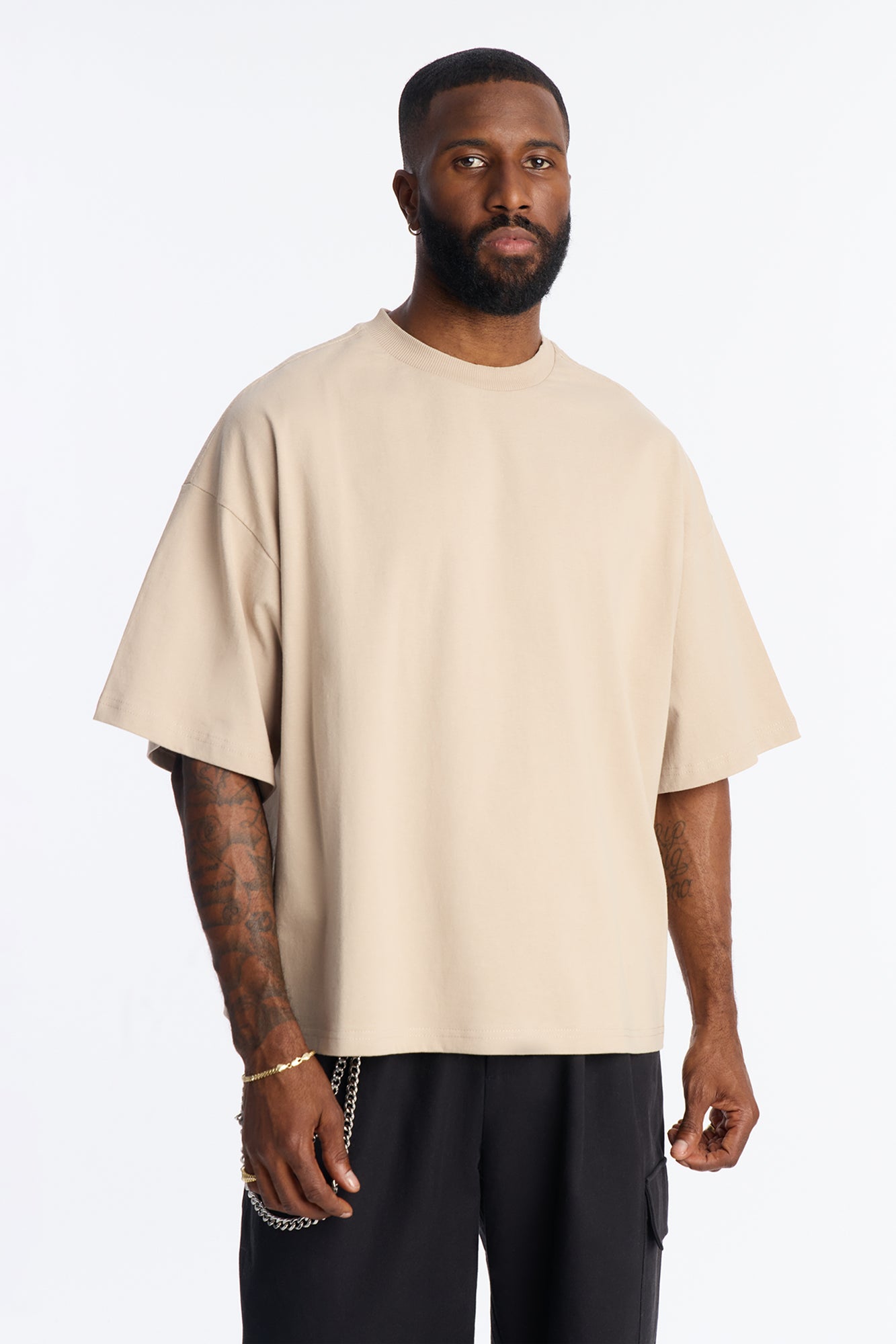 Boxy Heavyweight Tee 240GSM - Tan
