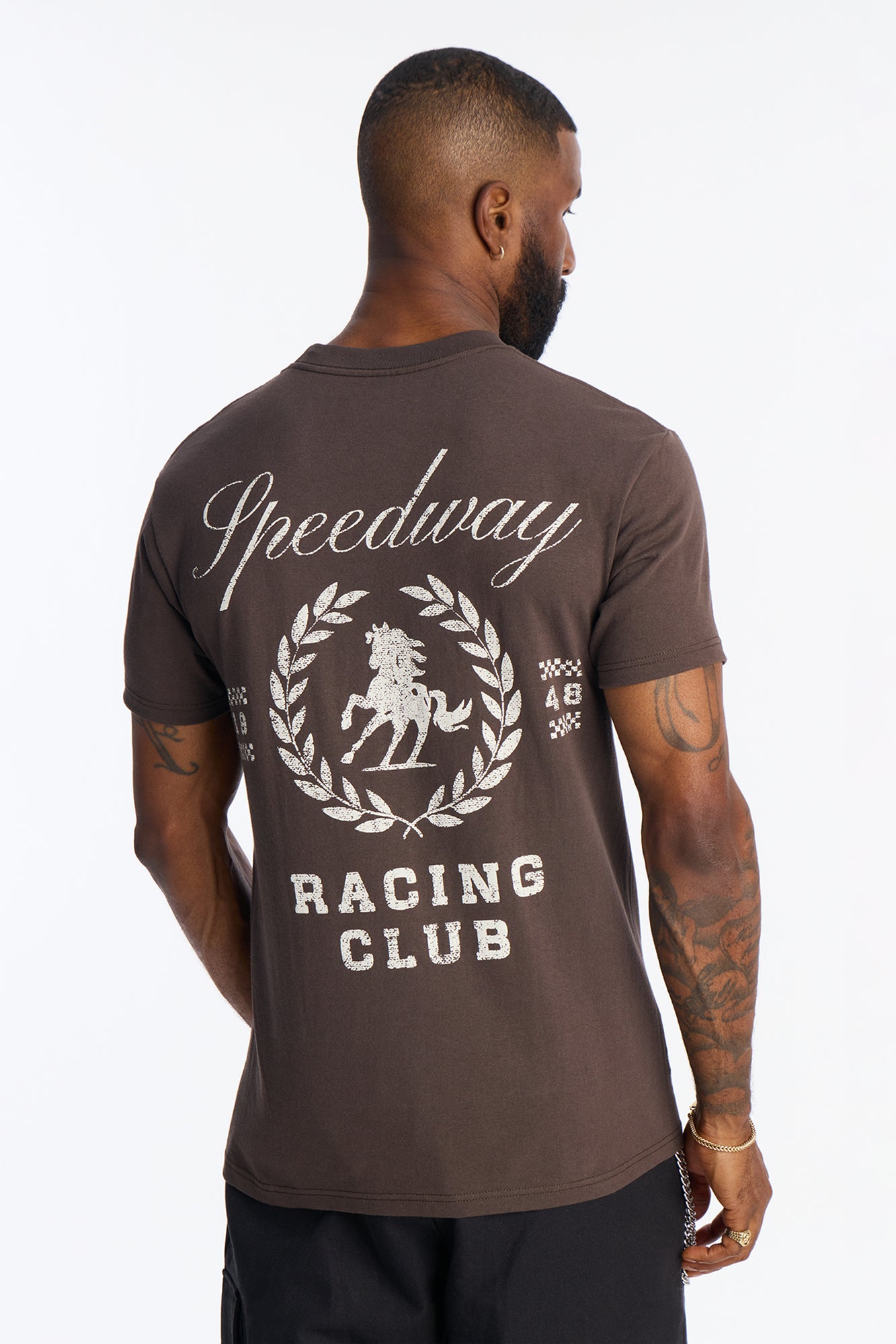 Speedway Racing Club Short Sleeve Tee - Brown