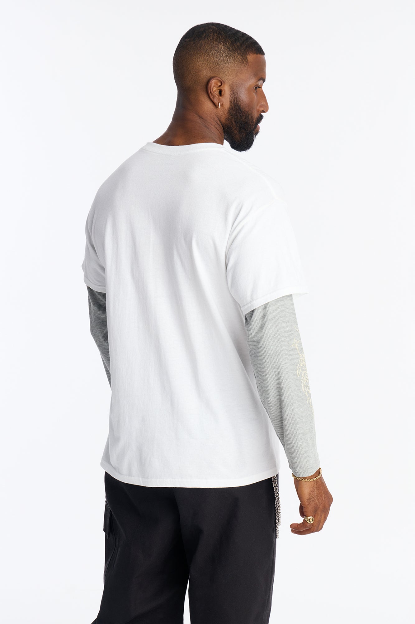 Angelic Thermal Twofer Tee - White/combo