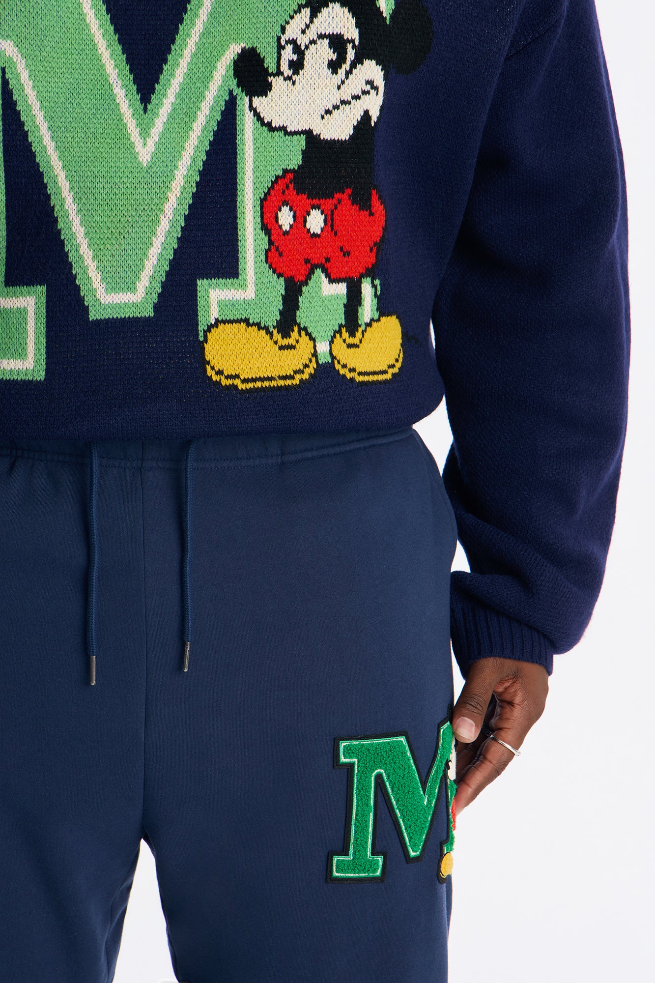 Disney Mr Mickey Patch Sweatpants - Navy