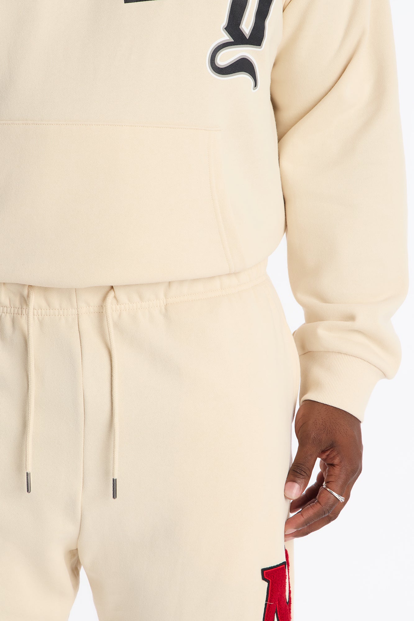 Disney Mickey Patch Wide Fit Sweatpants - Natural