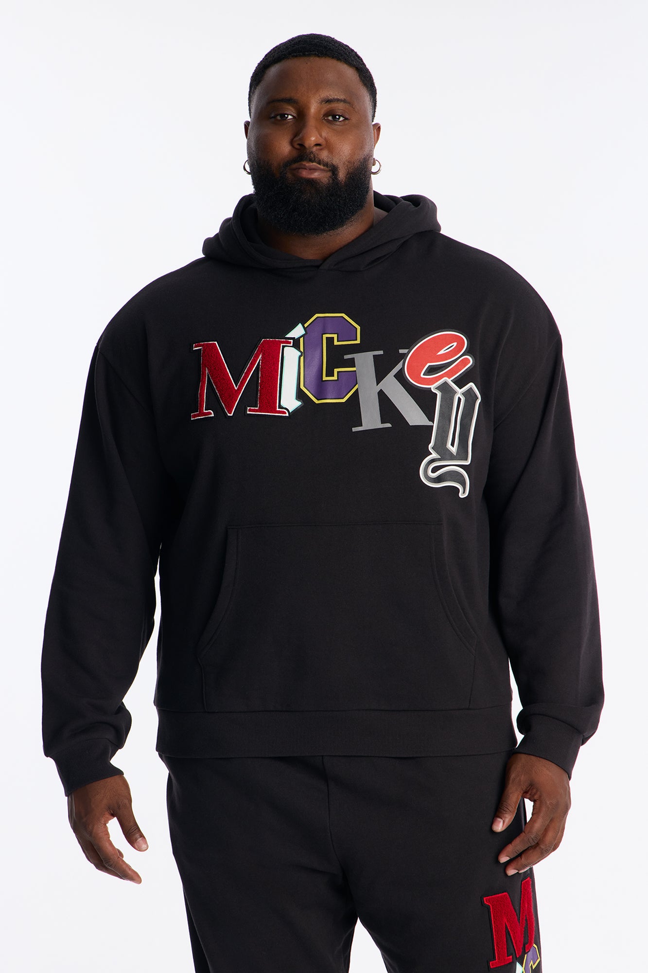 Disney Mickey Patch Hoodie - Black Wash