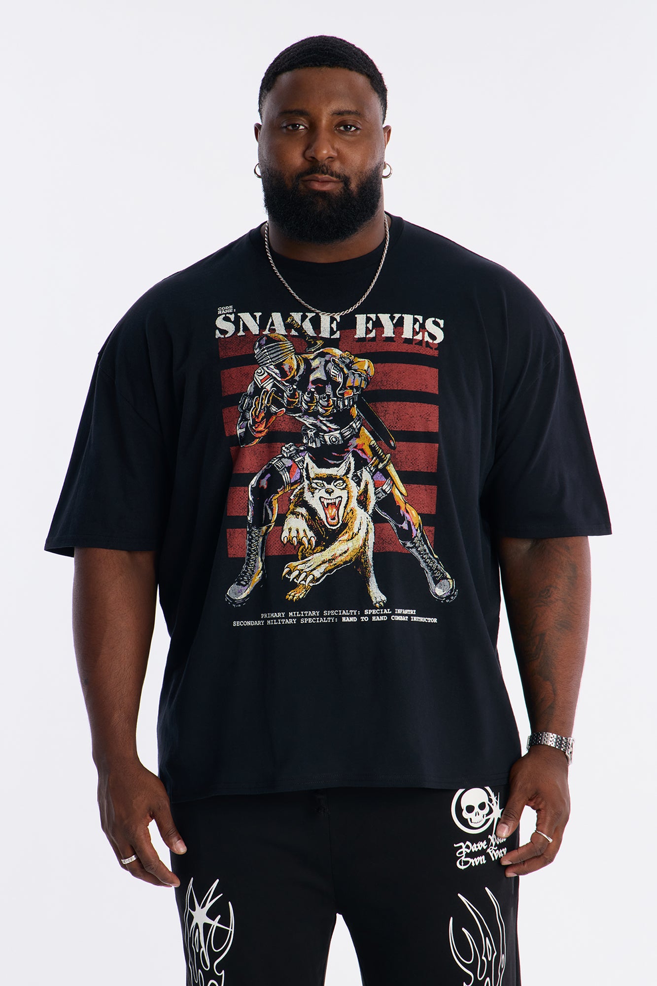 GI Joe Snake Eyes Boxy Short Sleeve Tee - Black
