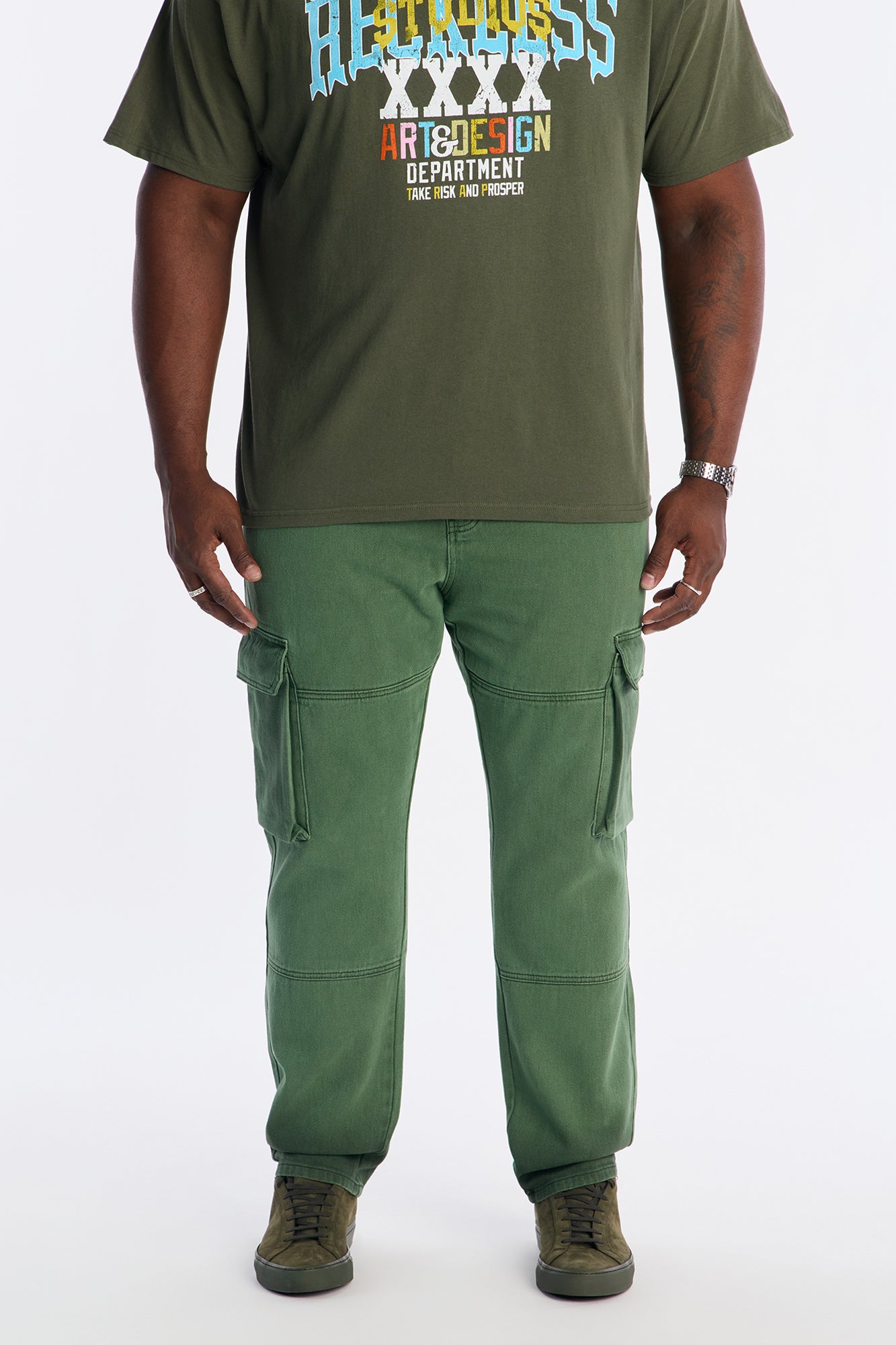 Slim Easy Days Cargo Jean - Sage
