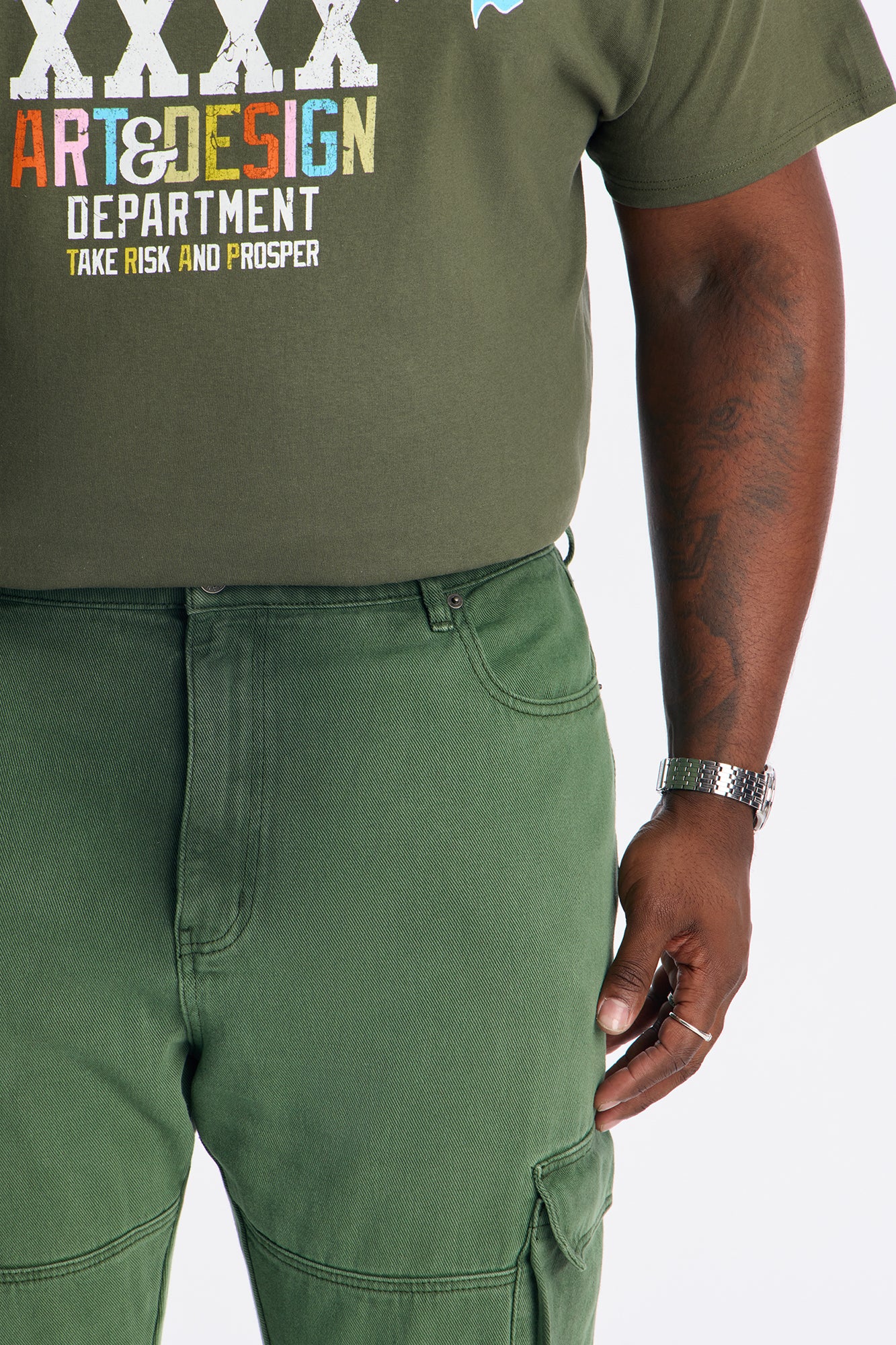 Slim Easy Days Cargo Jean - Sage