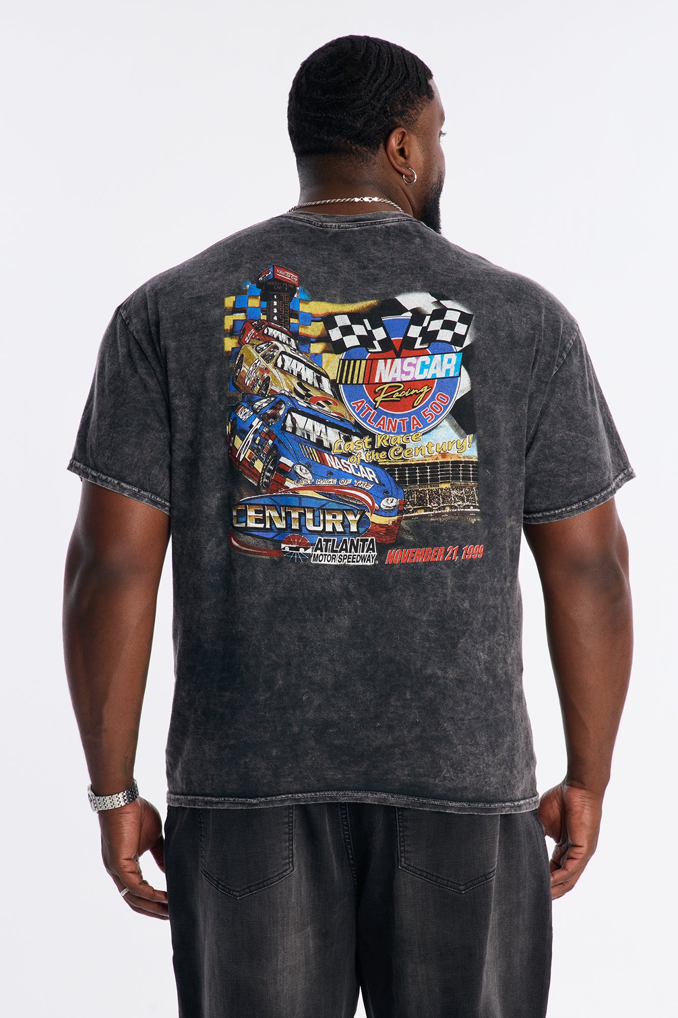 NASCAR Atlanta 500 Vintage Short Sleeve Tee - Black Wash