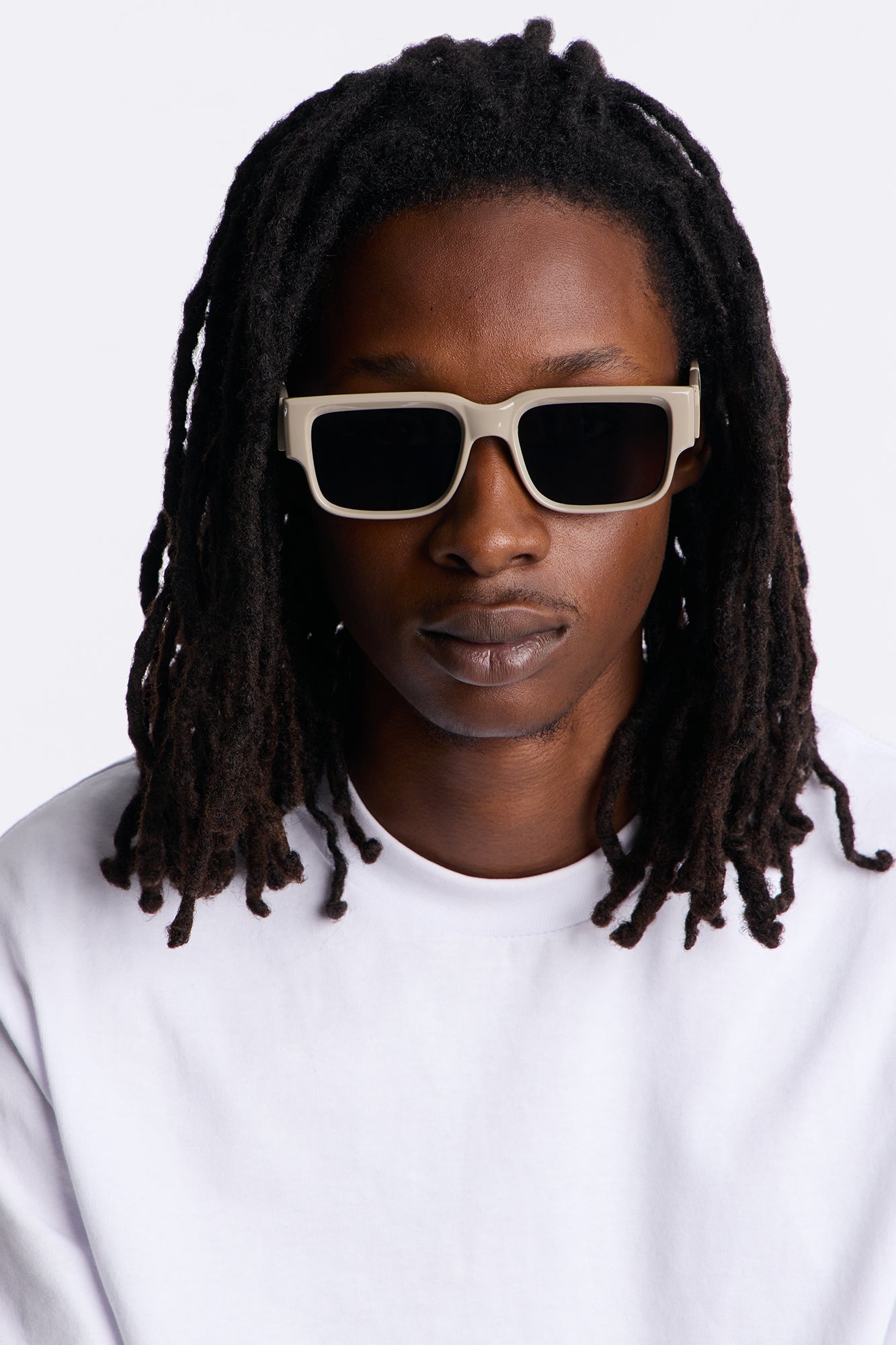 Illusion Square Frame Sunglasses - Grey