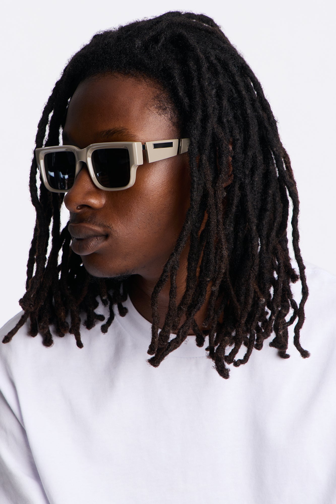 Illusion Square Frame Sunglasses - Grey