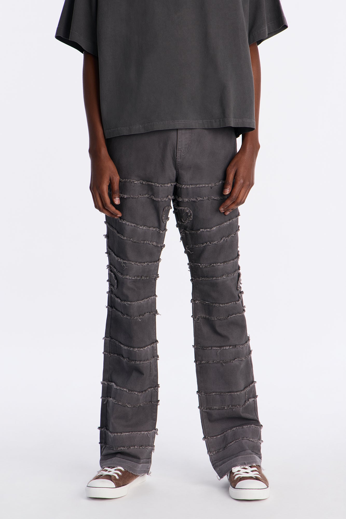 Stacked Slim Flared Tectonic Pant - Grey