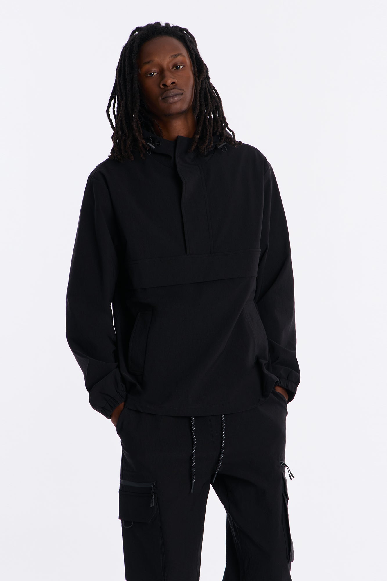 Desert Storm Pullover Anorak - Black