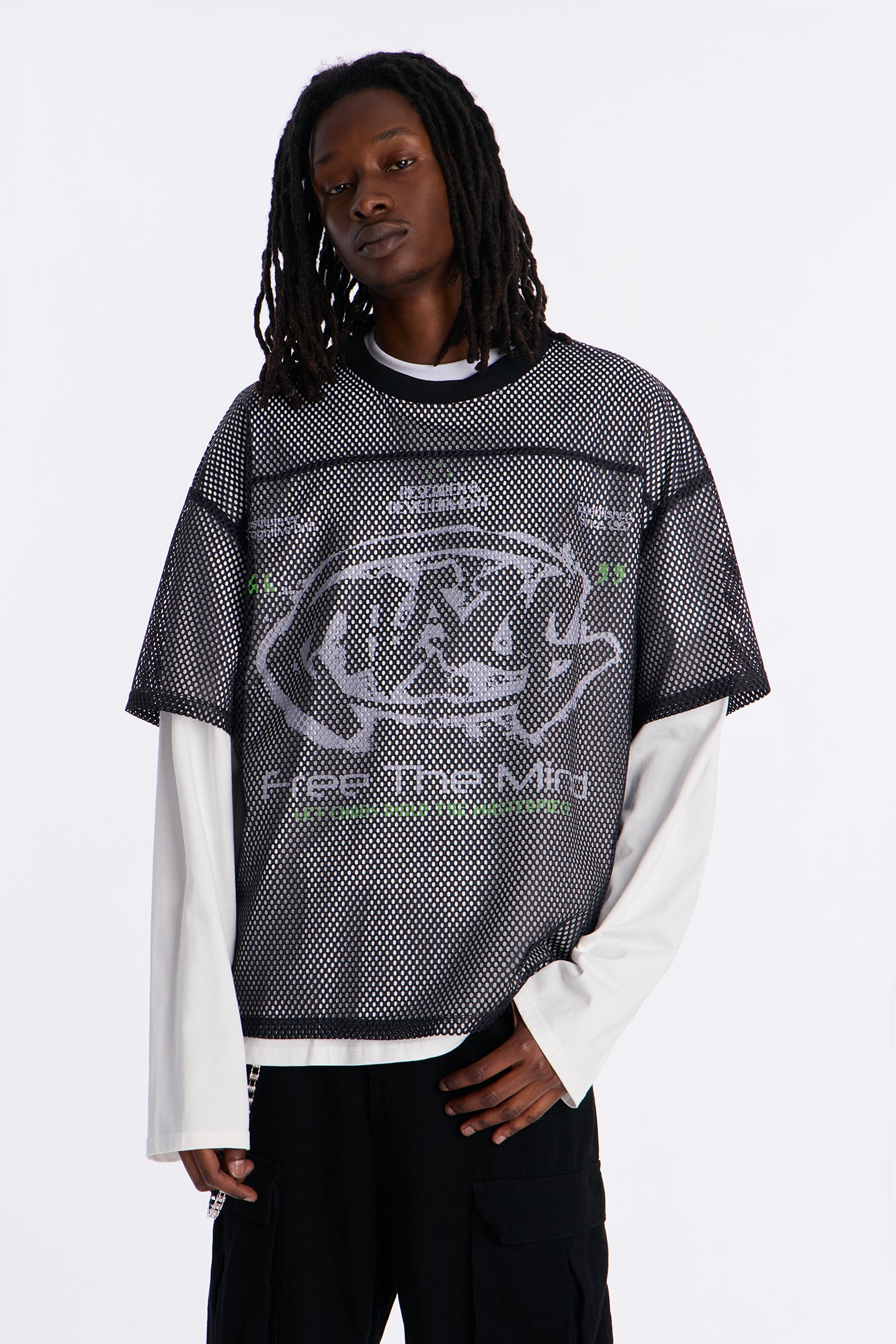 Free The Mind Layered Tee - Black