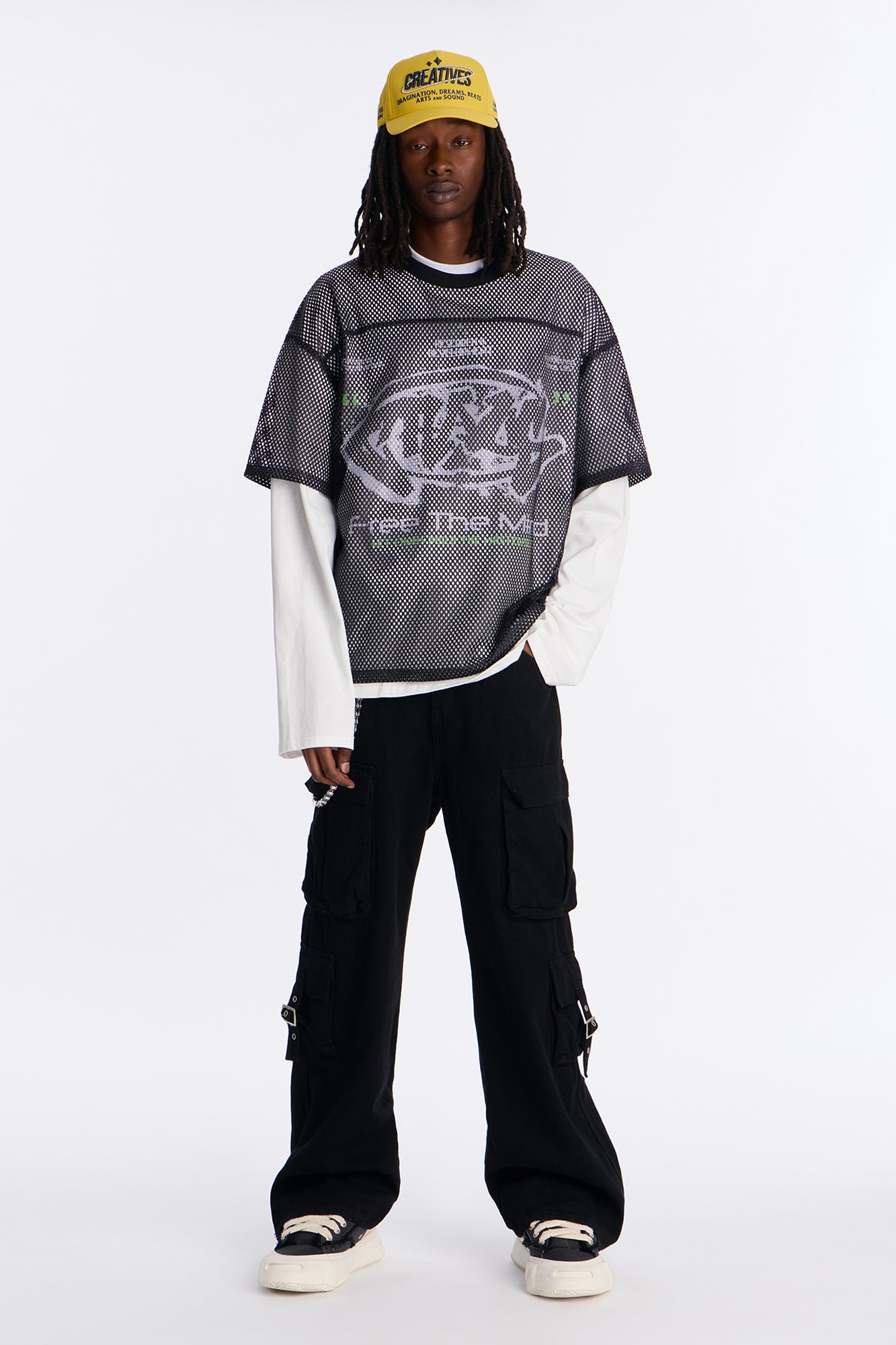 Free The Mind Layered Tee - Black