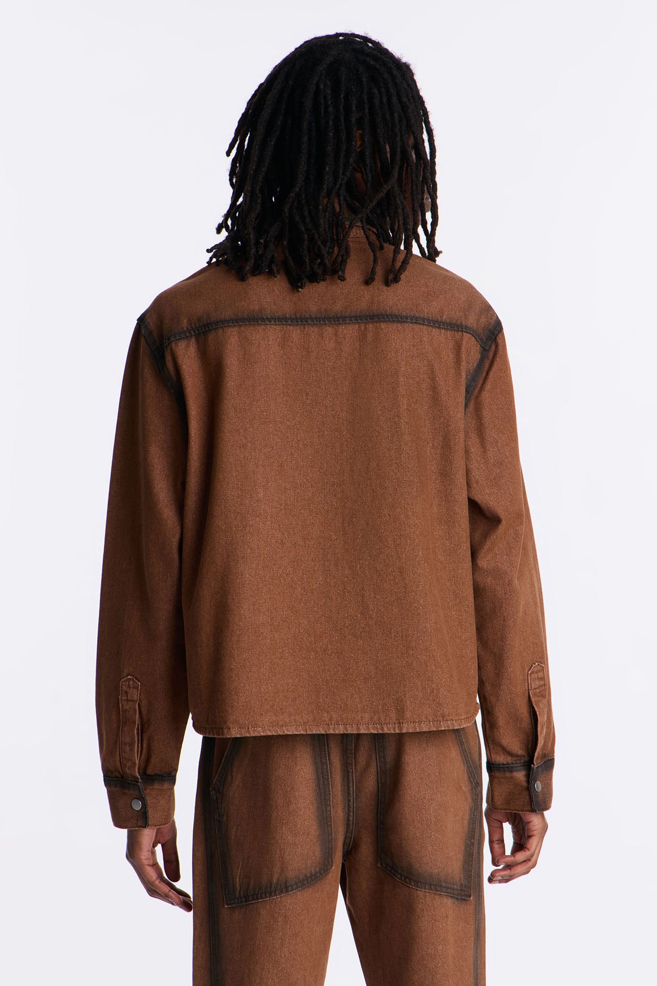 Highland Park Drift Button Up - Brown Combo