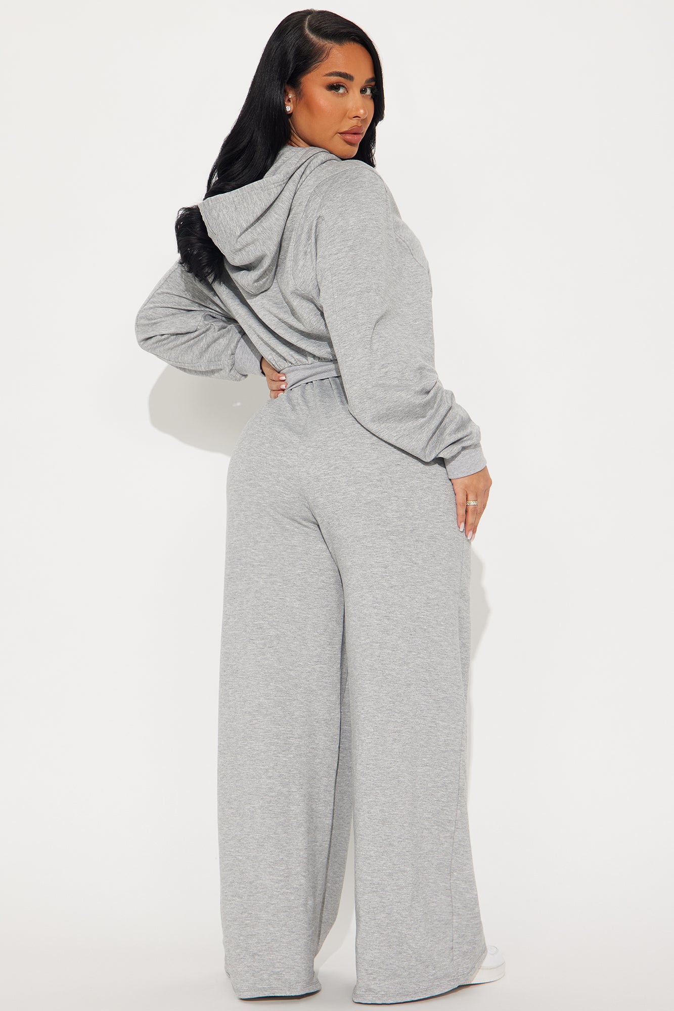 Savannah Fleece Pant Set - Heather Grey