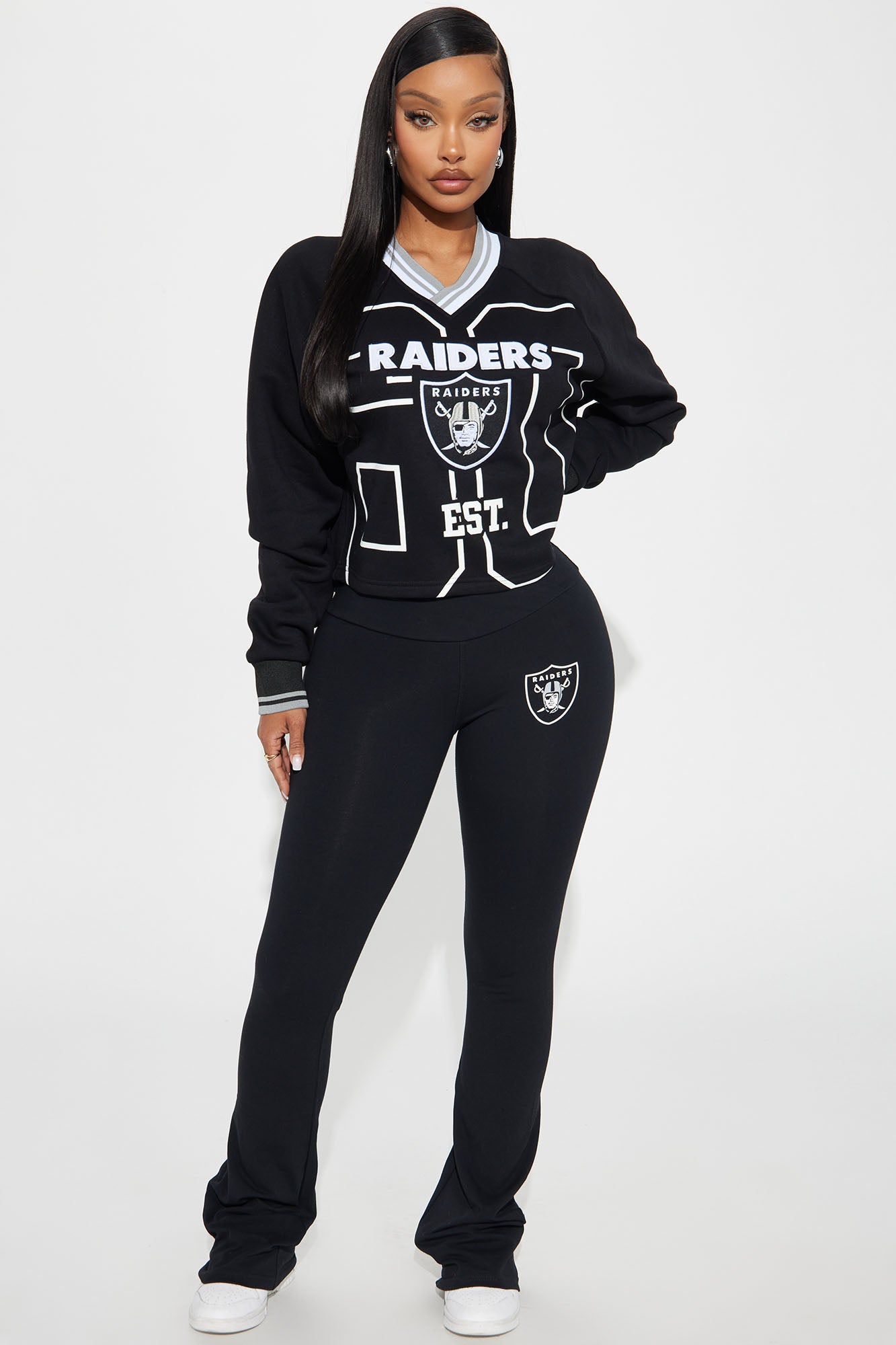Here To Dominate Raiders Sweatshirt - Black